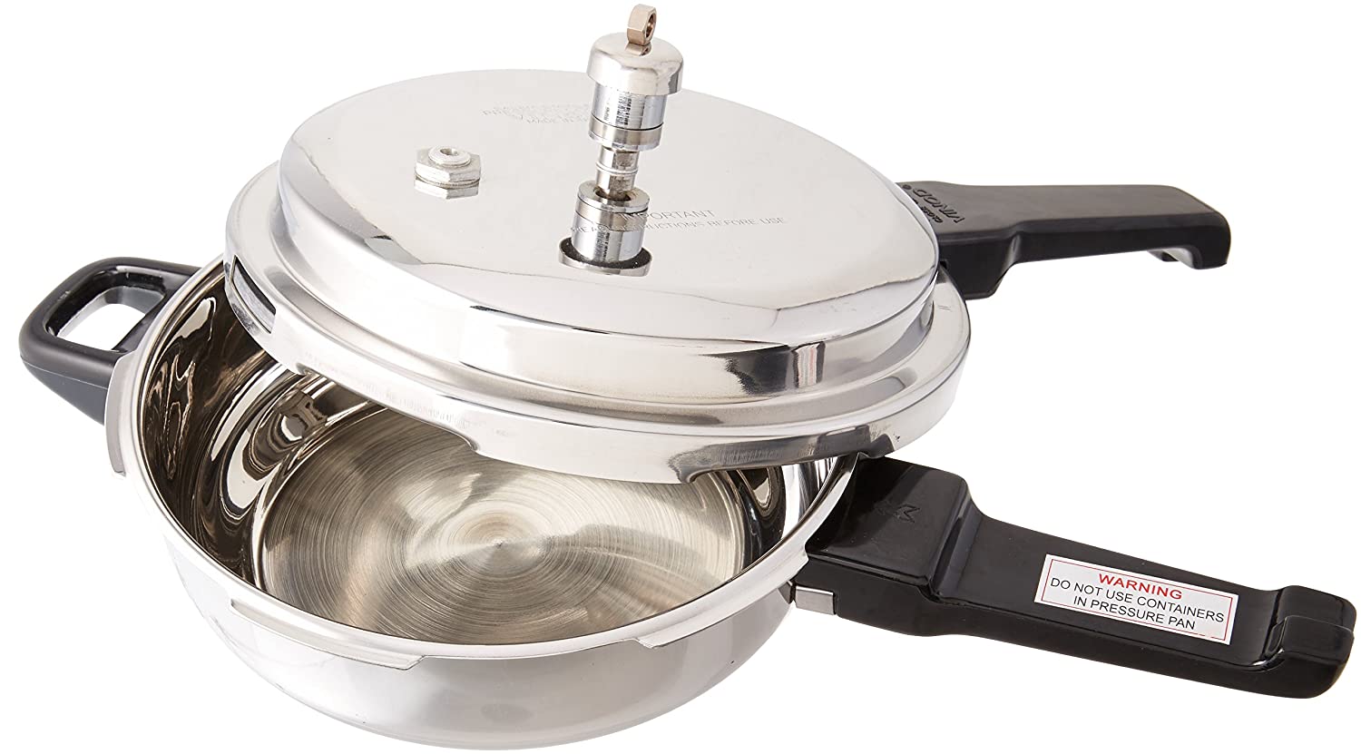 Vinod Junior Splendid 3L Stainless Steel Sandwich Bottom Pressure Cooker - Perfect for Home Cooking, Meal Prep & Camping Trips