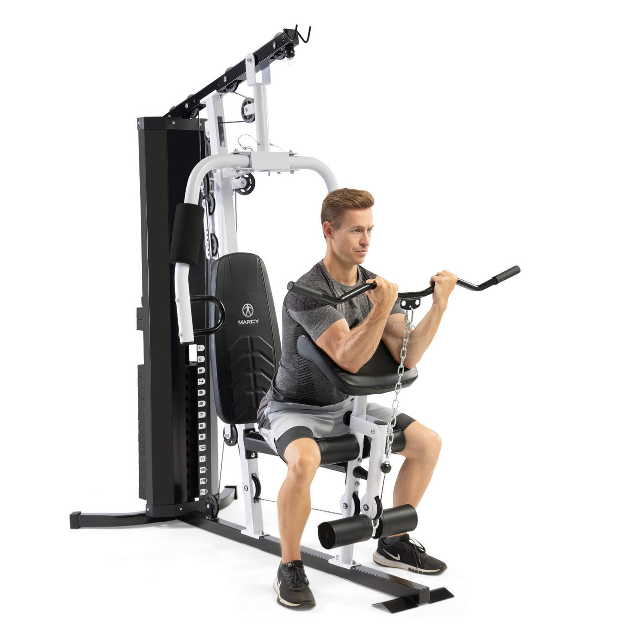 Marcy 150lbs Home Gym System MWM-8147 - Strength Training Equipment for Full Body Workout at Home | Perfect for Small Spaces & Home Fitness