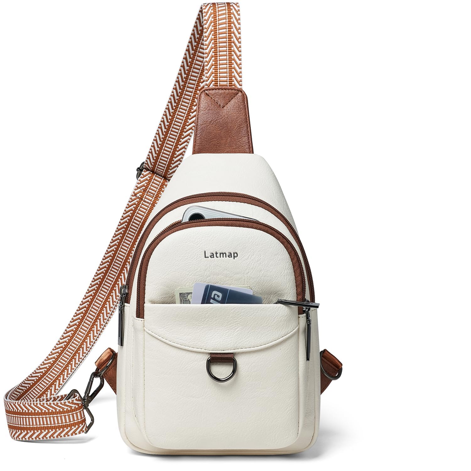 7L Anti-Theft Sling Bag for Women & Men - Crossbody Chest Belt Bag, Small Travel Backpack, Faux Leather Daypack Purse - Perfect for Hiking, Commuting & Daily Use