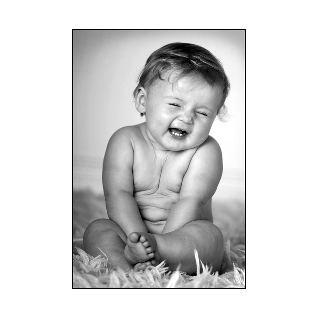 PNF Cute Baby Waterproof Wall Poster & Frame Set - Perfect Gift for Pregnant Women & New Moms - Nursery & Bedroom Decor - Ideal for Baby Showers, Gender Reveals & Newborn Gifts (Style 1503)