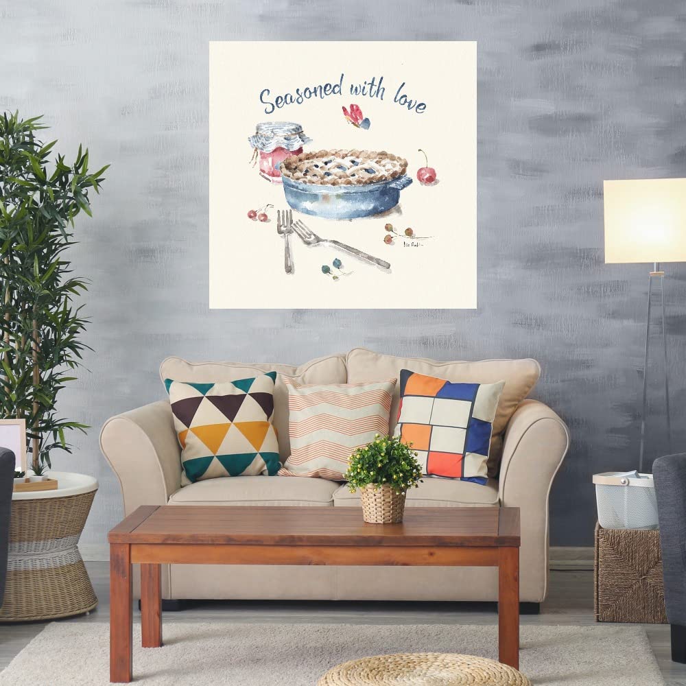 Summer Garden XIII Canvas Wall Art - 22x22 Inch Ready to Hang Painting by Lisa Audit - Floral Home Decor for Living Room, Bedroom, Office & More - Perfect for Housewarming Gifts & Interior Design