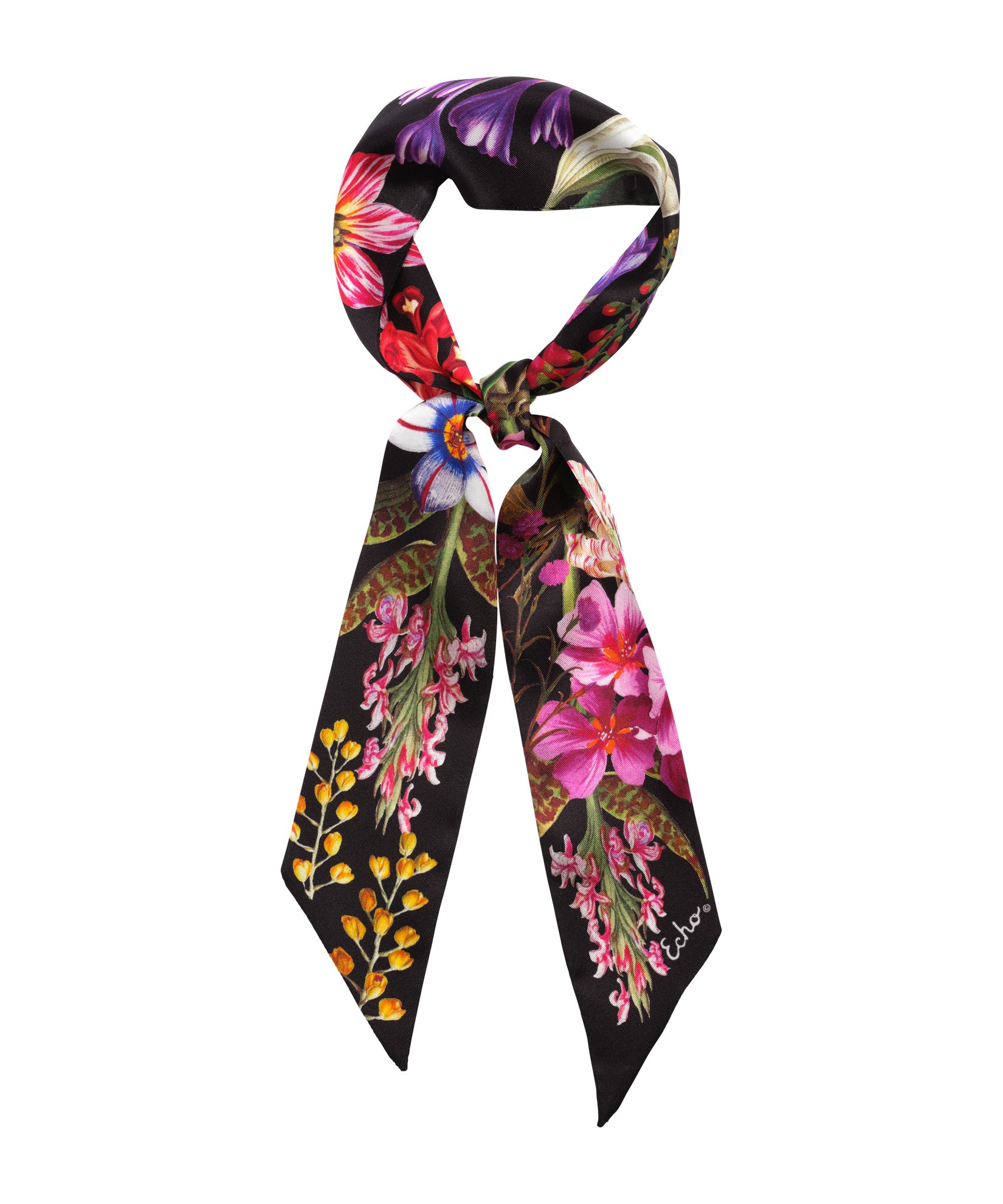 Botanica Silk Ribbon Scarf for Women - Elegant Fashion Accessory for Parties, Weddings & Special Occasions - Lightweight & Soft Luxury Scarf