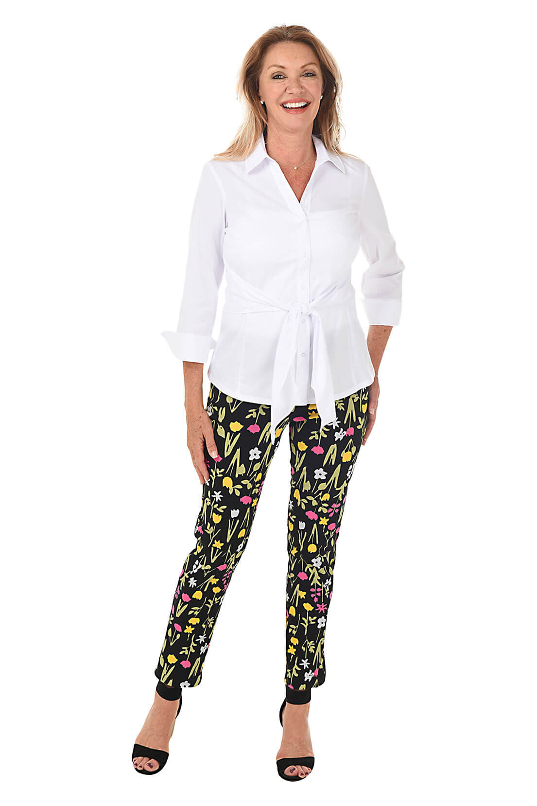 Black Tulip Pull On Ankle Pants for Women - Stretchy Comfortable Work Pants - Office Wear & Casual Outfits