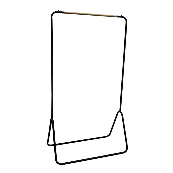 Black Clothes Rail - Heavy Duty Garment Rack for Hanging Clothes, Foldable Clothing Rail for Closet, Bedroom, Laundry Room, and Retail Store Organization