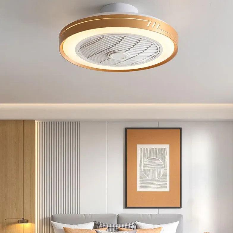 Modern Ring-Shaped Ceiling Fan with Light - Minimalist Design for Bedroom, Living Room & Office - Energy Efficient & Quiet Operation
