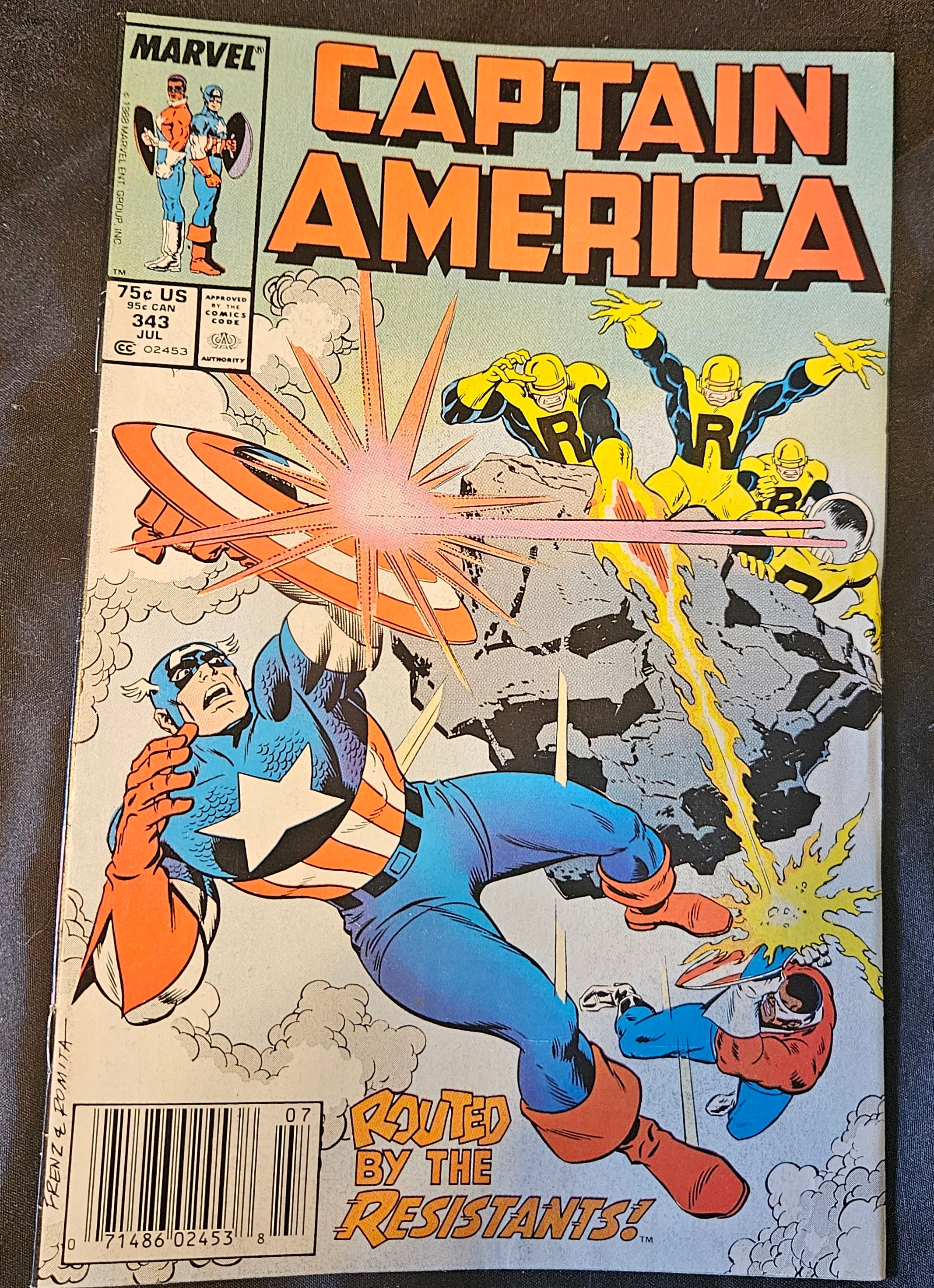 Marvel Comics Captain America #343 July 1988 - 1st Appearance of The Resistants | Rare Collectible Comic Book for Marvel Fans & Comic Collectors | Perfect for Display, Gifts & Investment