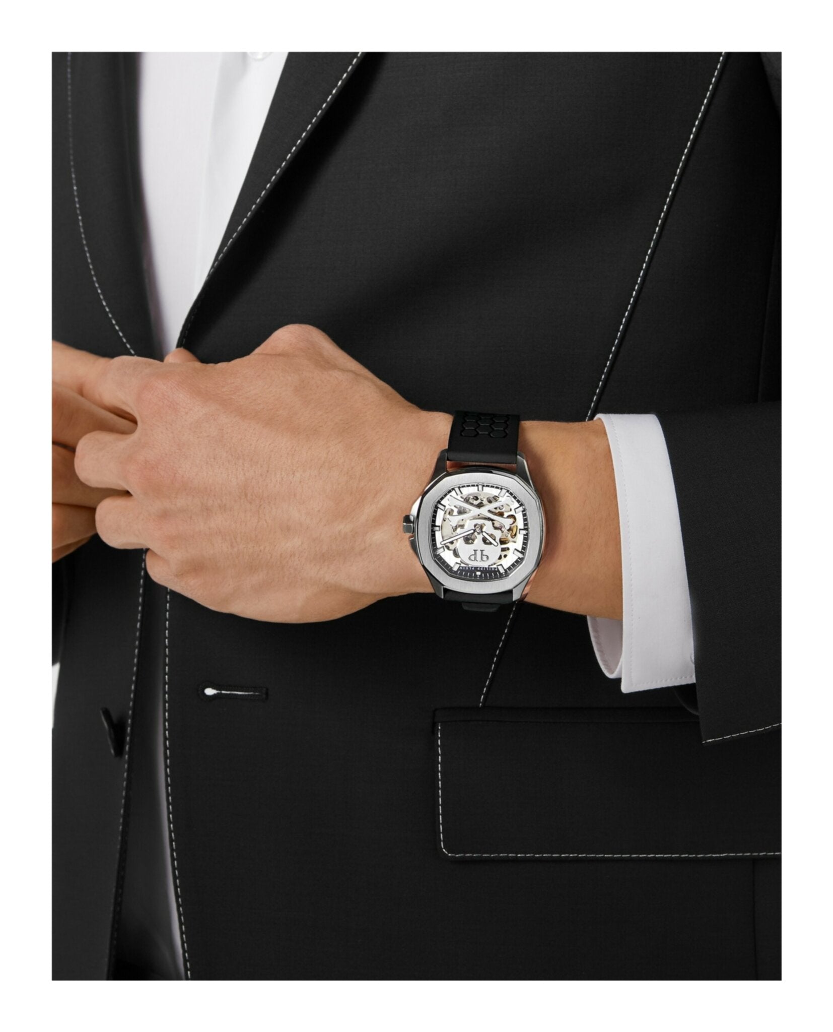 Skeleton Spectre Automatic Watch for Men - Stylish Mechanical Timepiece with Transparent Design - Perfect for Business, Casual & Formal Occasions