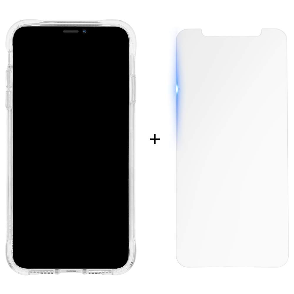 Case-Mate Tough Clear iPhone 11 Case with Tempered Glass Screen Protector - 6.1 Inch Protective Cover for iPhone 11 (2019) - Shockproof, Scratch Resistant - Perfect for Everyday Use, Travel & Outdoor Activities
