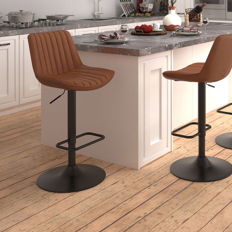 Adjustable Height Air Lift Swivel Stool - Ergonomic Office Chair with Pneumatic Lift for Home & Work - Perfect for Desk Work, Gaming, and Salon Styling