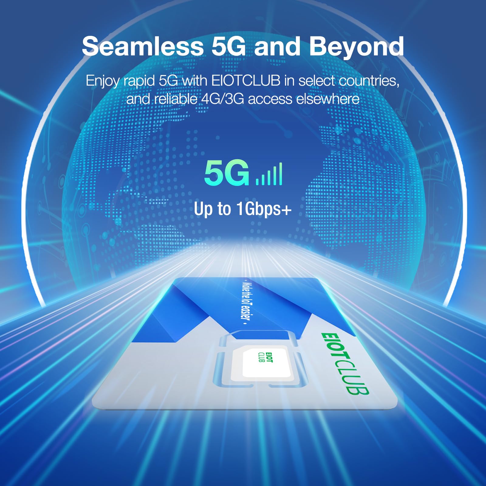 5G/4G LTE International Data SIM Card for USA & Global Roaming - No Contract 3-in-1 SIM for Portable WiFi Hotspot | Perfect for Travelers, Business Trips & Remote Work