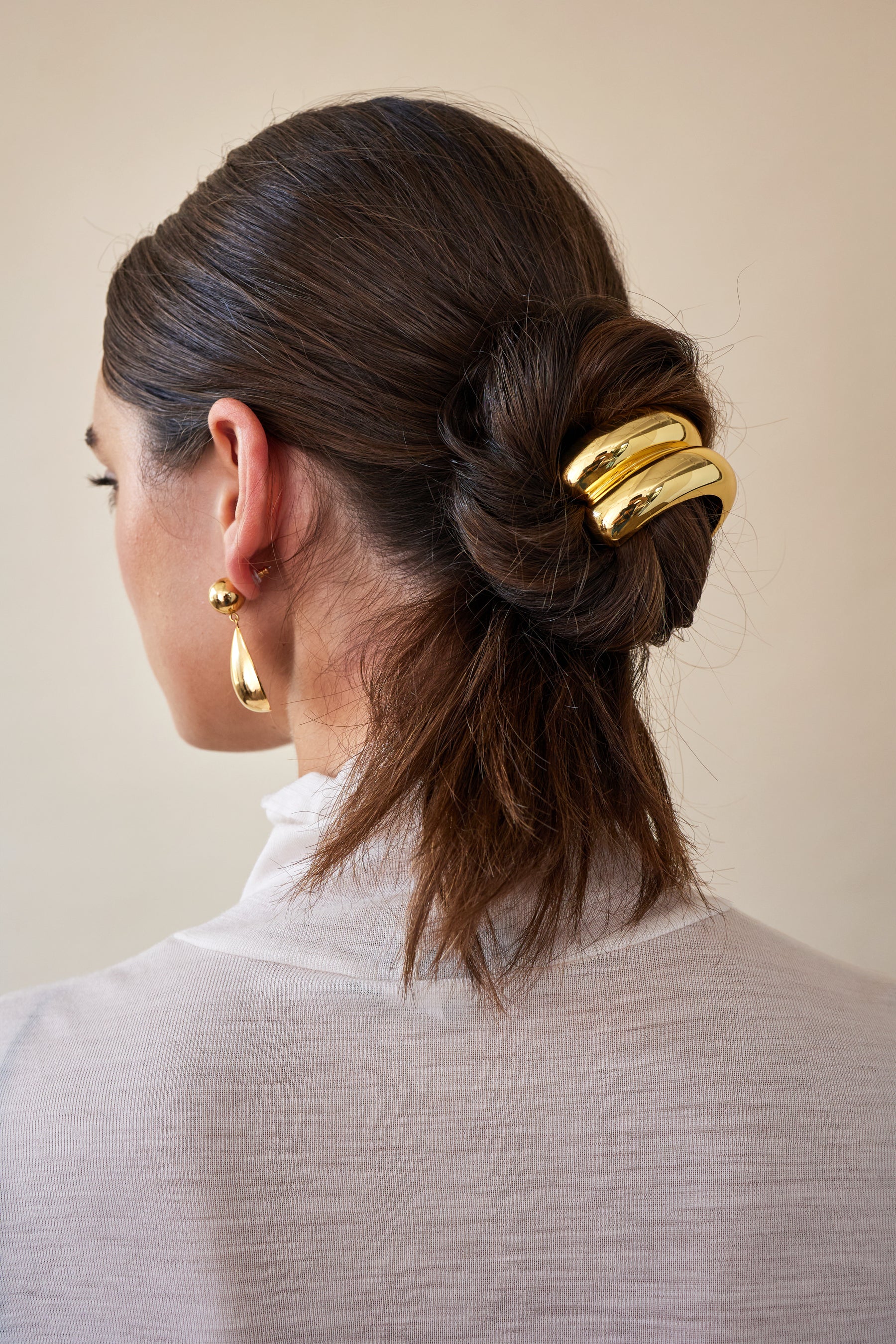 Glossy Double Arch Pony Hair Clip - Elegant Hair Accessories for Women & Girls - Perfect for Weddings, Parties & Everyday Styling