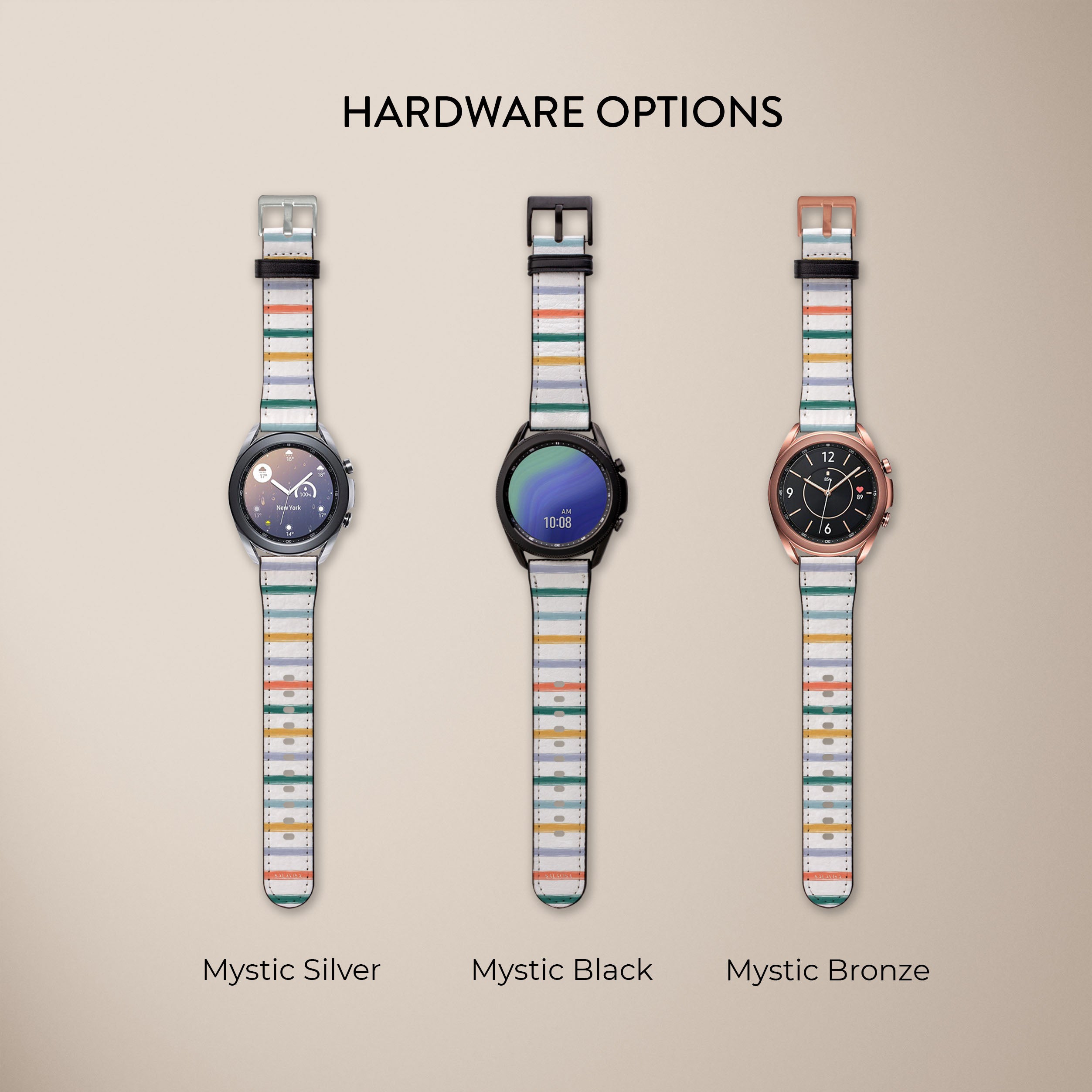 Stylish Summer Stripes Galaxy Watch Band - Durable & Comfortable for Samsung Galaxy Watch - Perfect for Outdoor Activities, Workouts & Everyday Wear