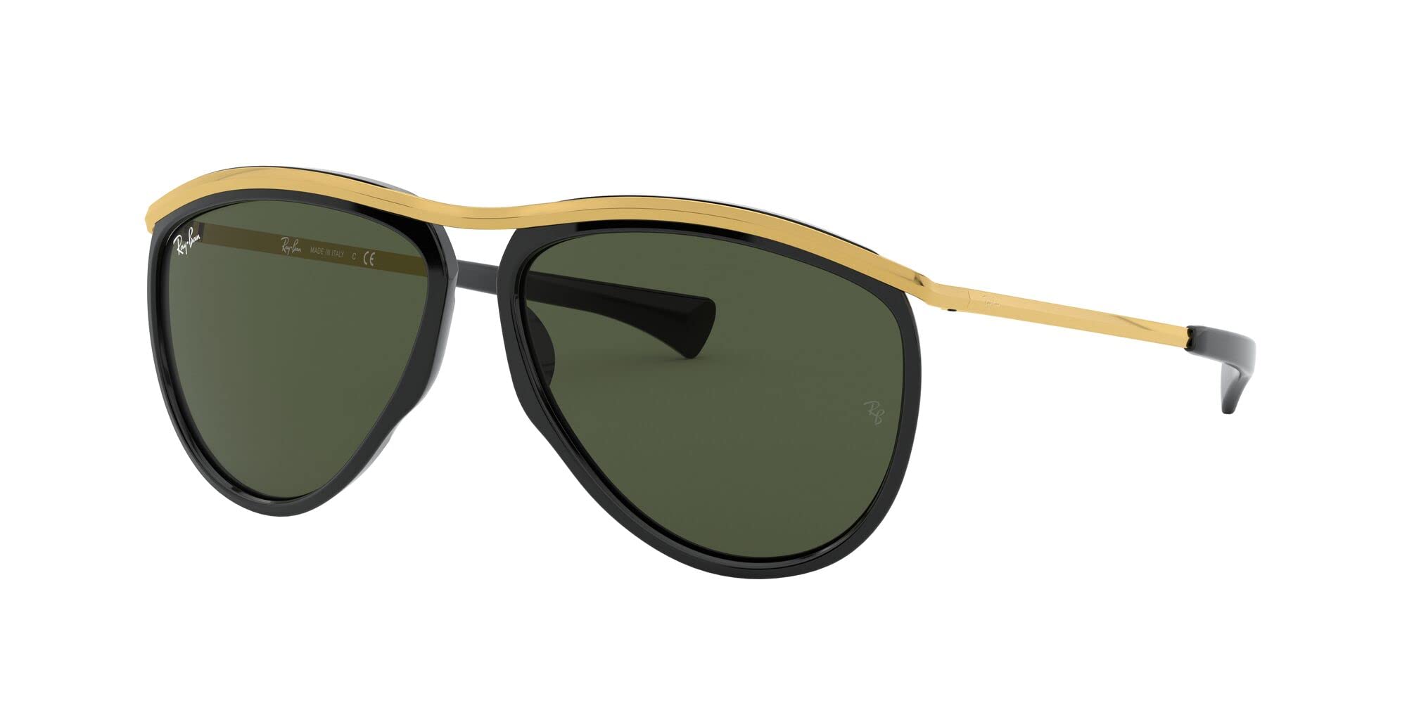 Ray-Ban RB2219 Olympian Aviator Sunglasses - Polarized UV Protection, Classic Metal Frame for Men & Women - Perfect for Driving, Travel & Outdoor Activities