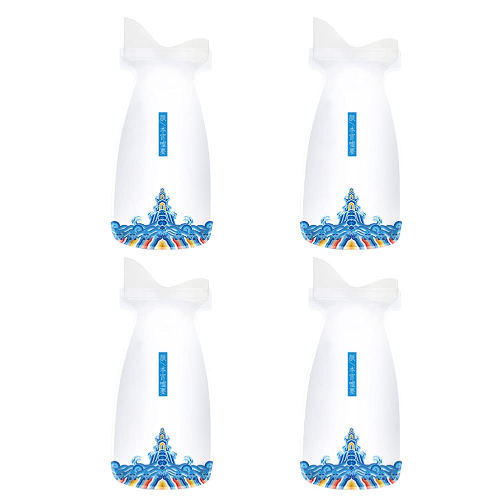 DOITOOL Disposable Vomit Bags & Urinal Bags - 4pcs Travel Emergency Puke Bags for Camping, Road Trips, and Airplane - Portable Toilet Solution for Unisex Patients and Motion Sickness Relief