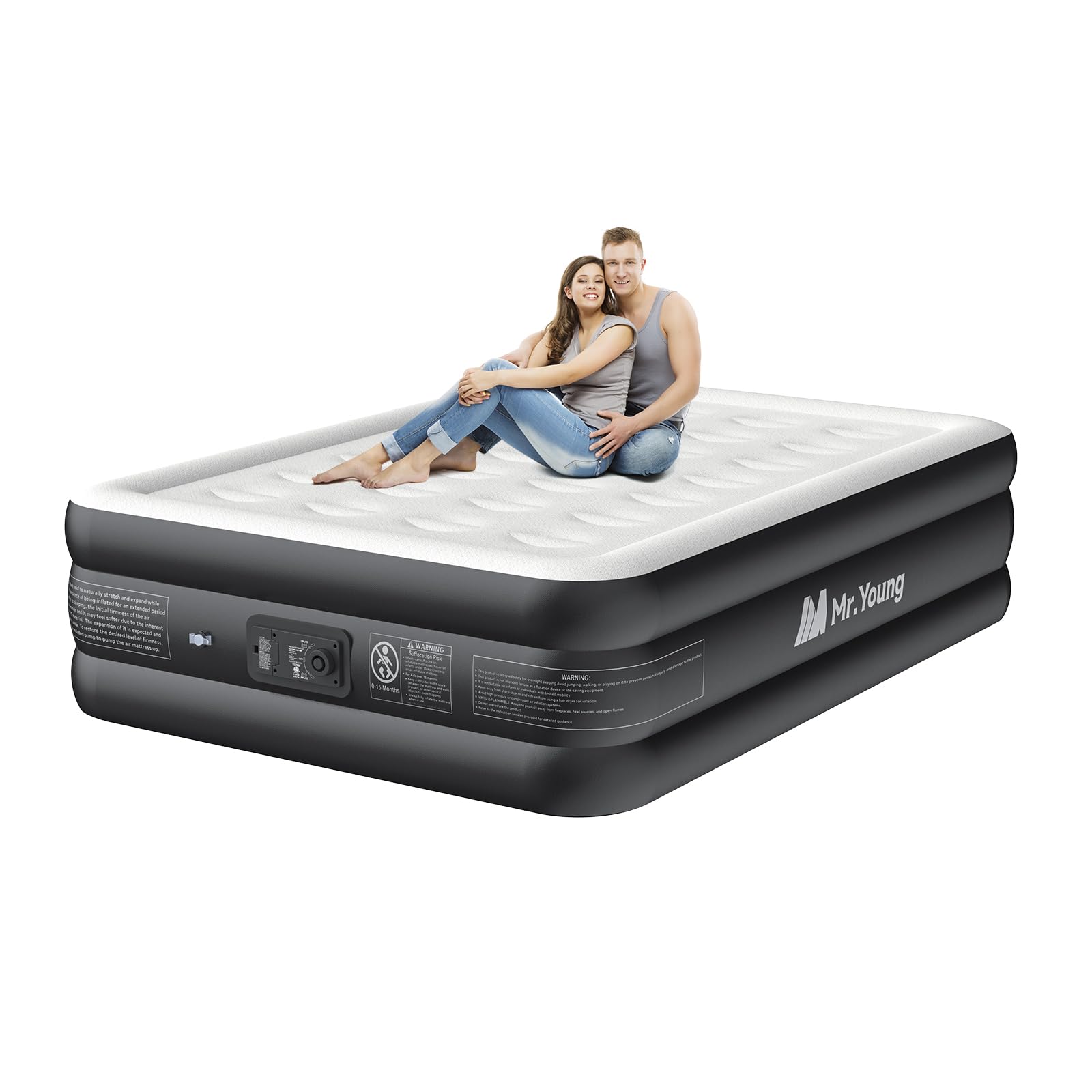 **Mr.Young Full Size Air Mattress with Built-in Pump - 18