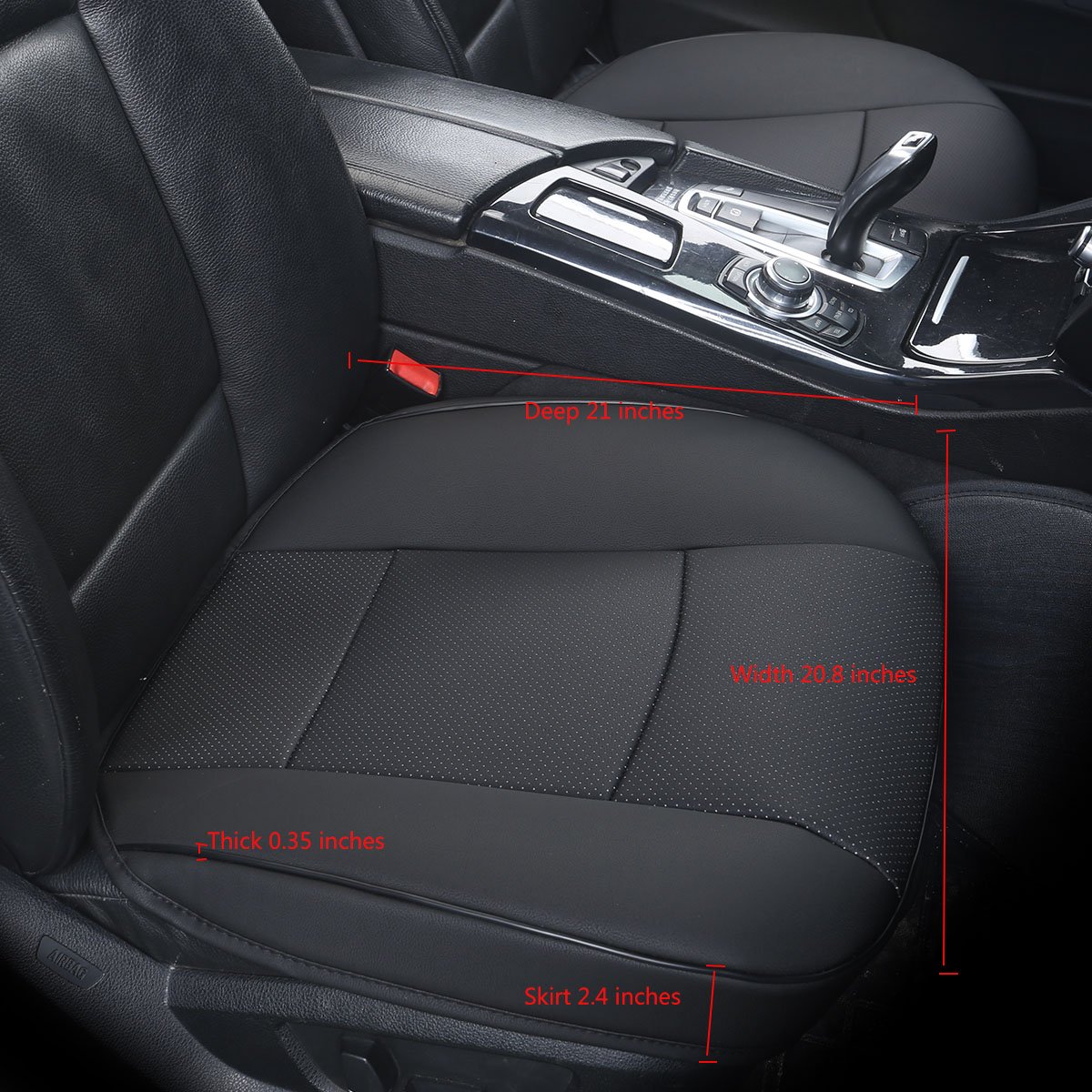 EDEALYN® Universal Faux Leather Car Seat Cover for Driver - Soft & Durable PU Leather Protector (20.5
