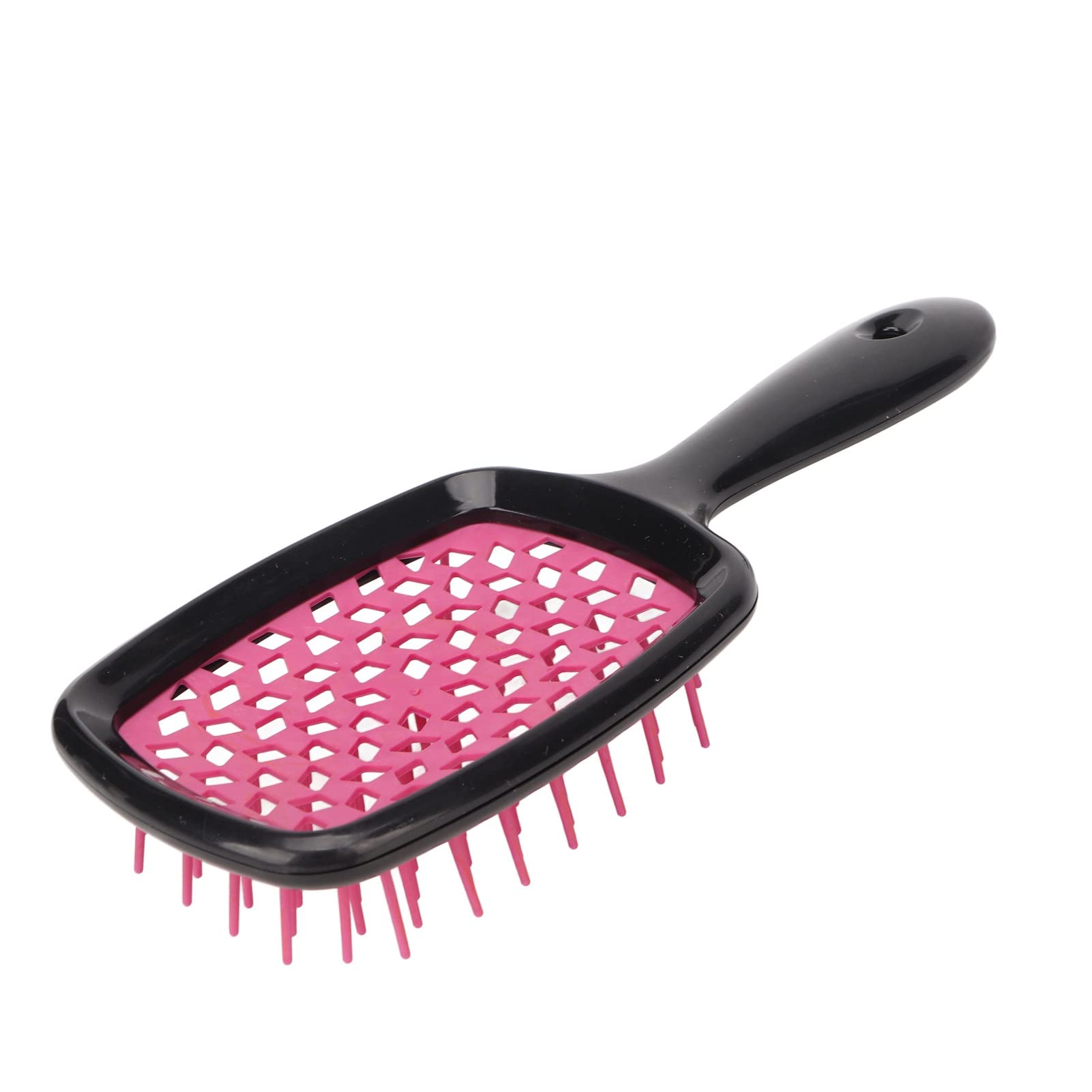 EXCLUZO Vent Paddle Hair Brush with Mellow Teeth - Detangling & Massaging Hairbrush for Wet & Dry Hair - Professional Ergonomic Design for Blow Drying (Rose Red) - Perfect for Salon, Home & Travel Use