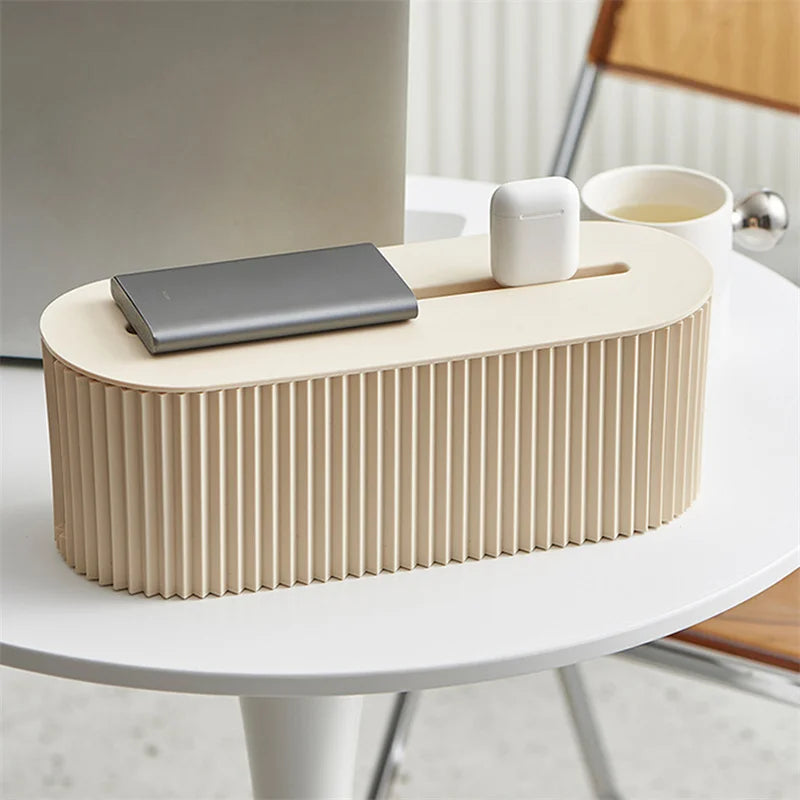 Ziggy Nordic Cable & Charger Organizer Box - Premium Cord Management Solution for Home & Office Organization