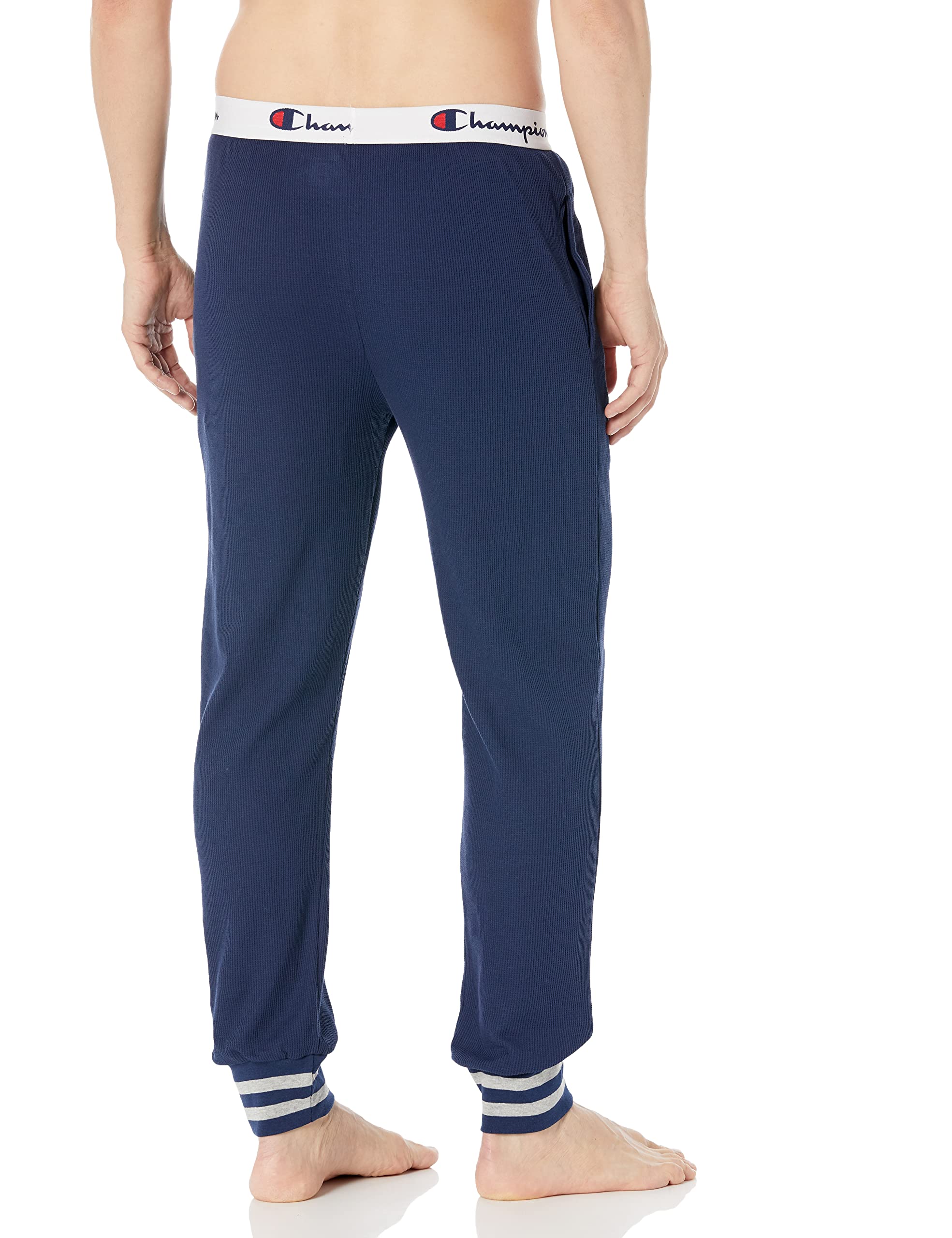 Champion Men's Waffle Rib Cuff Sleep Pants - Soft & Comfortable Lounge Pajama Bottoms for Relaxing at Home or Sleeping