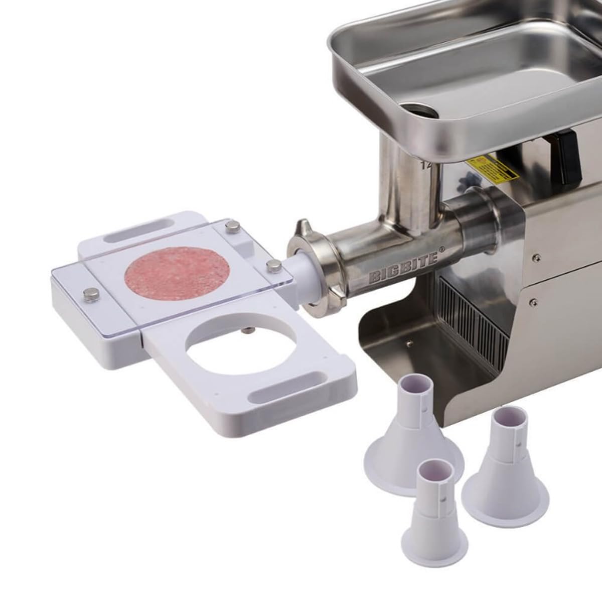 LEM Auto Patty Maker Meat Grinder Attachment for Hamburgers & Sausages - Perfect for Home Kitchen, BBQ Parties & Commercial Use