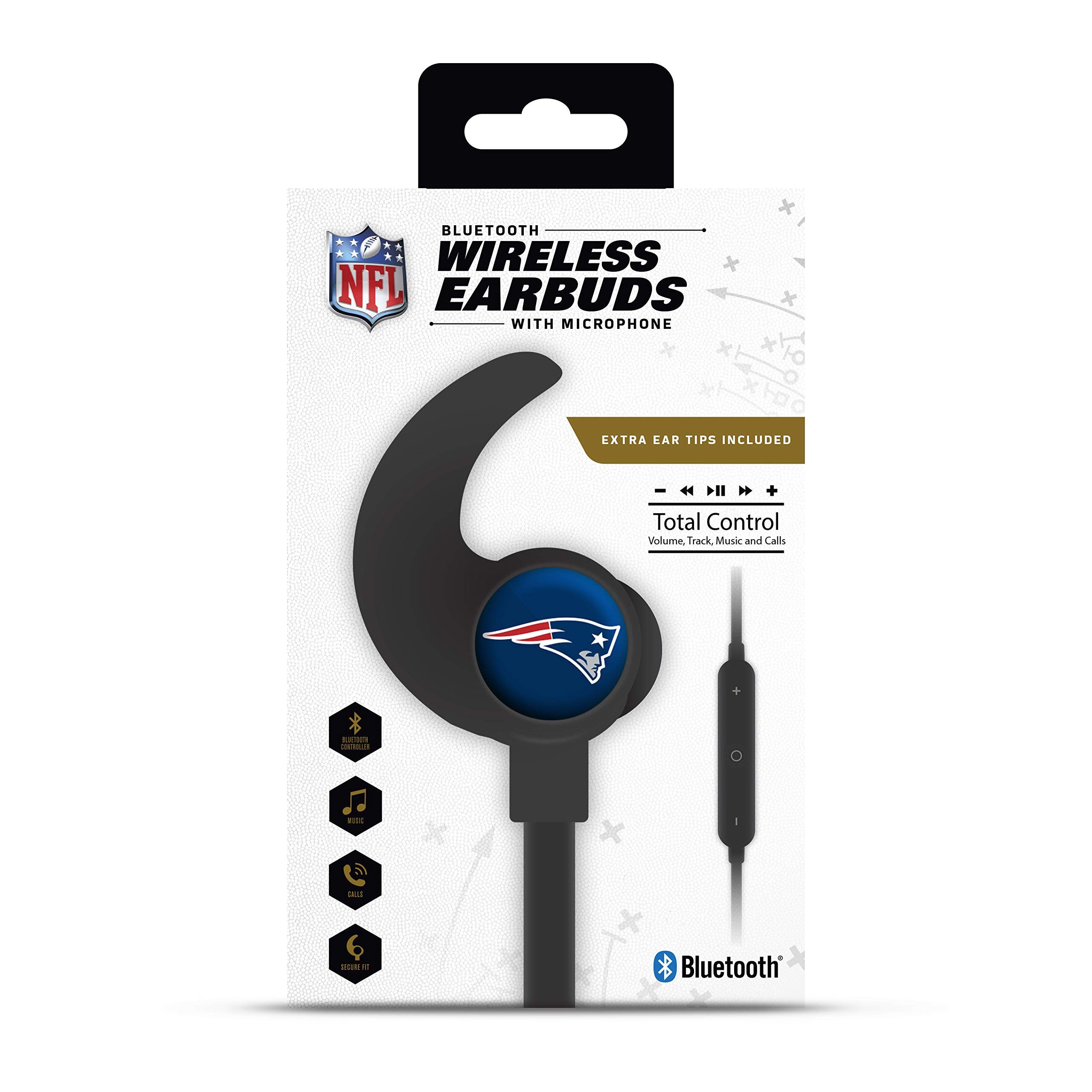SOAR NFL Wireless Bluetooth Earbuds - Noise Cancelling, Stereo Sound, 30H Playtime - Perfect for Sports, Workouts & Gaming (Compatible with iPhone/Android)