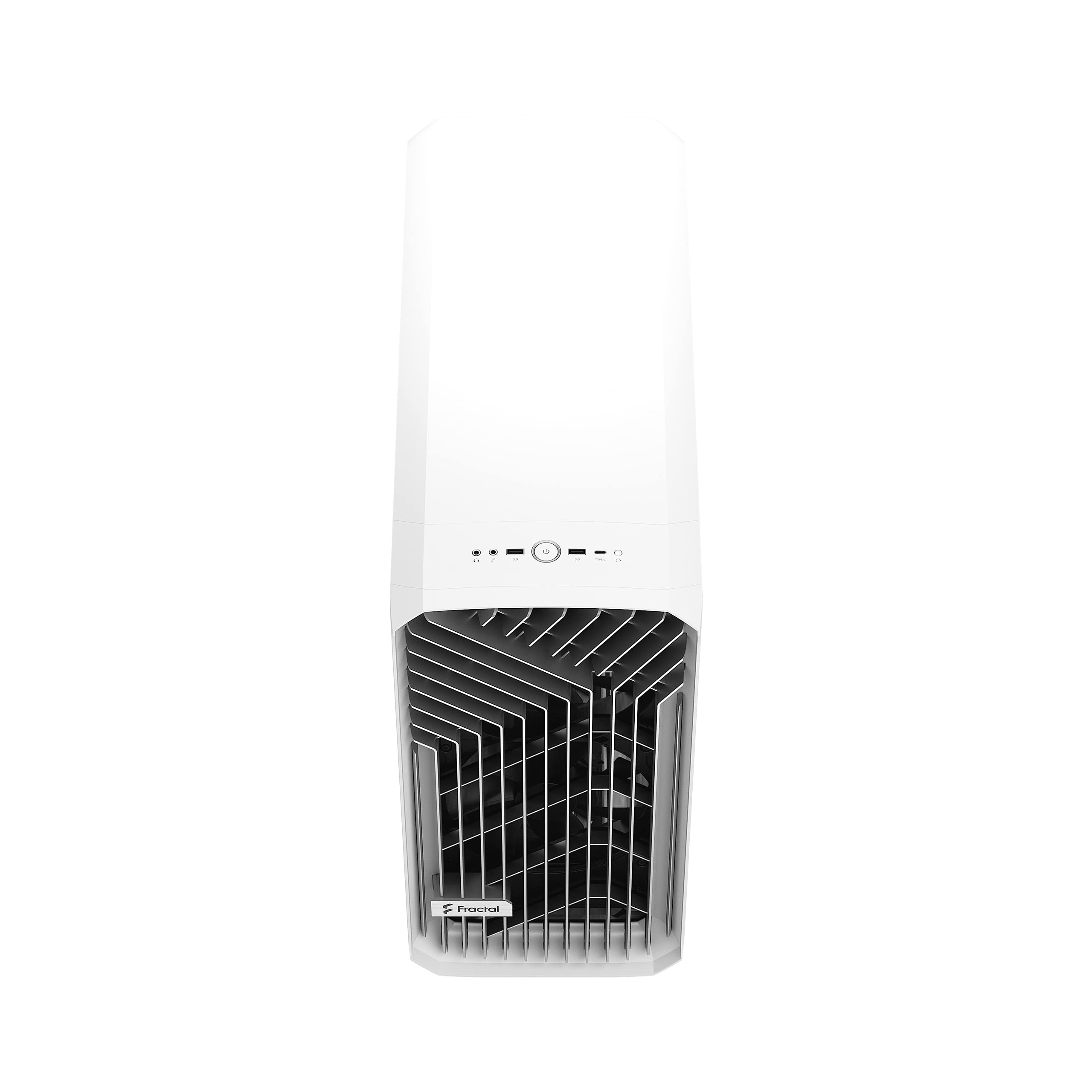 Fractal Design Torrent White E-ATX High Airflow PC Case with Tempered Glass Window - Mid Tower Gaming Computer Case for High-Performance Builds & RGB Setup