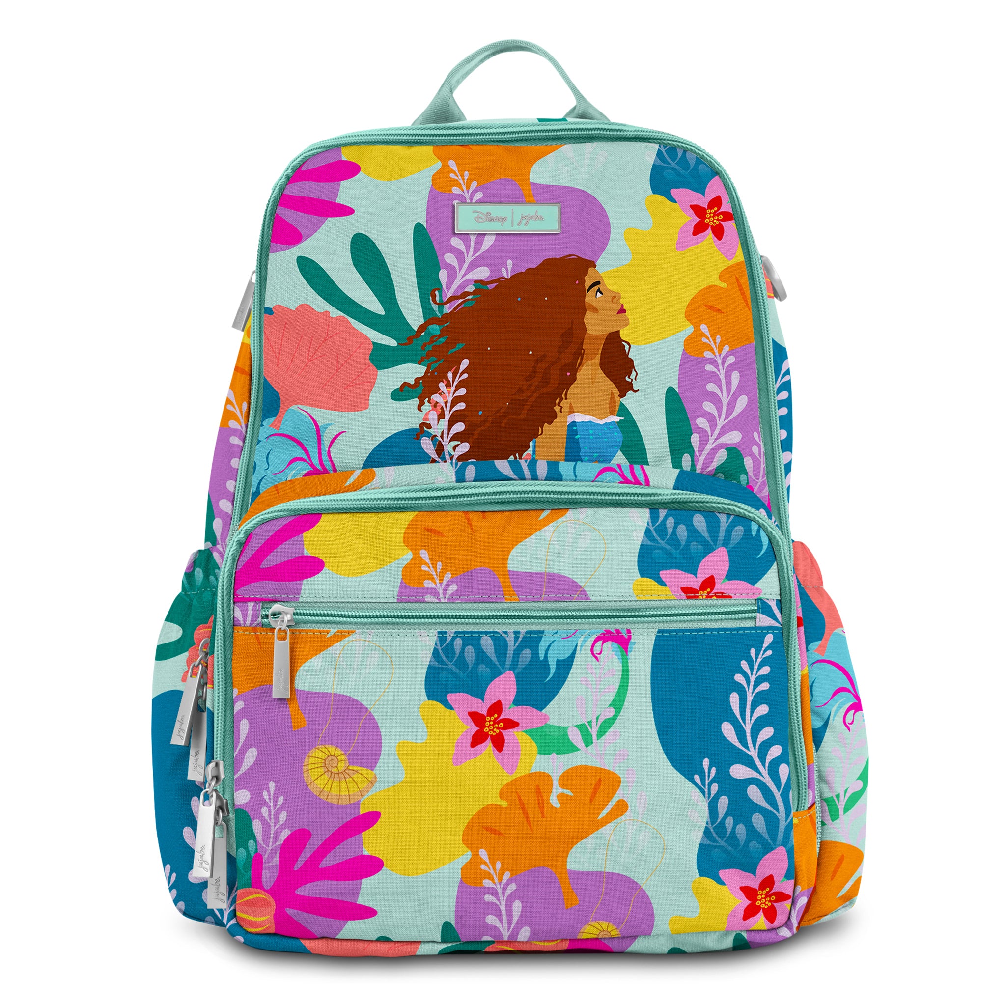 JuJuBe x Disney The Little Mermaid Ocean of Dreams Collection - Waterproof Diaper Bag & Travel Tote for Moms - Perfect for Beach Trips, Pool Days & Baby Essentials Organization (Canada Exclusive)