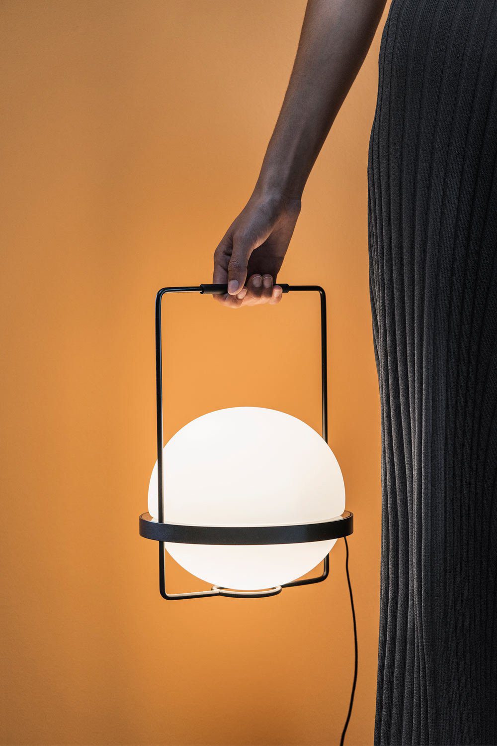 Meira Spherical Table Lamp - Modern LED Nightstand Light for Bedroom, Living Room & Office - Warm White Dimmable Lighting for Home Decor