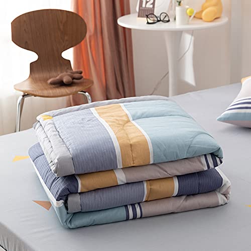 Soft Cotton Quilted Blanket for Toddlers - Full Size Cooling Coverlet with Simple Stripes for Boys & Girls - Perfect for Nursery, Bedroom, or Cozy Naptime