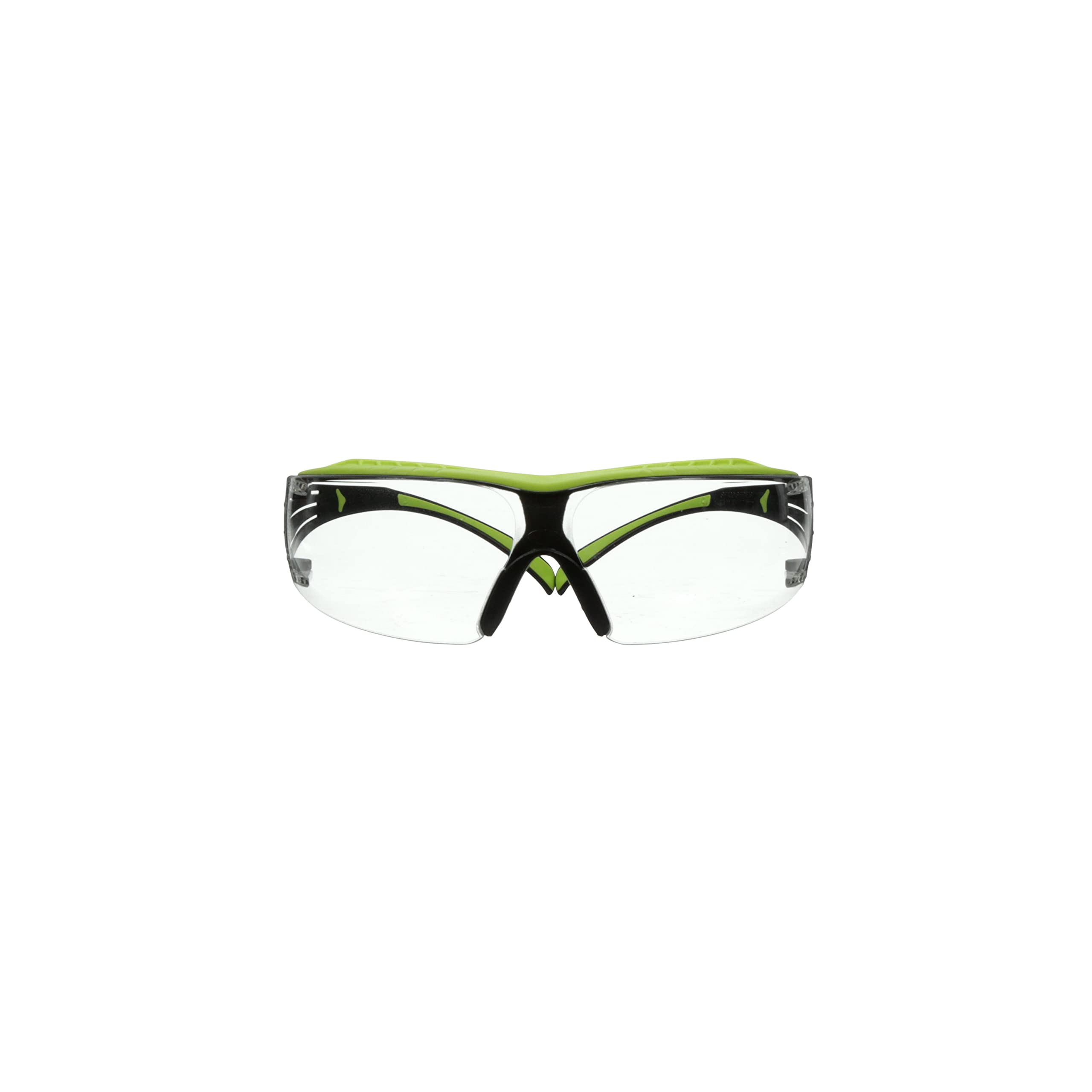 3M SecureFit 400X Safety Glasses - ANSI Z87.1 Certified, Anti-Fog & Scratch Resistant Clear Lenses, Lightweight Green/Black Frame with Brow Guard - Perfect for Construction, Woodworking, Lab Work and DIY Projects