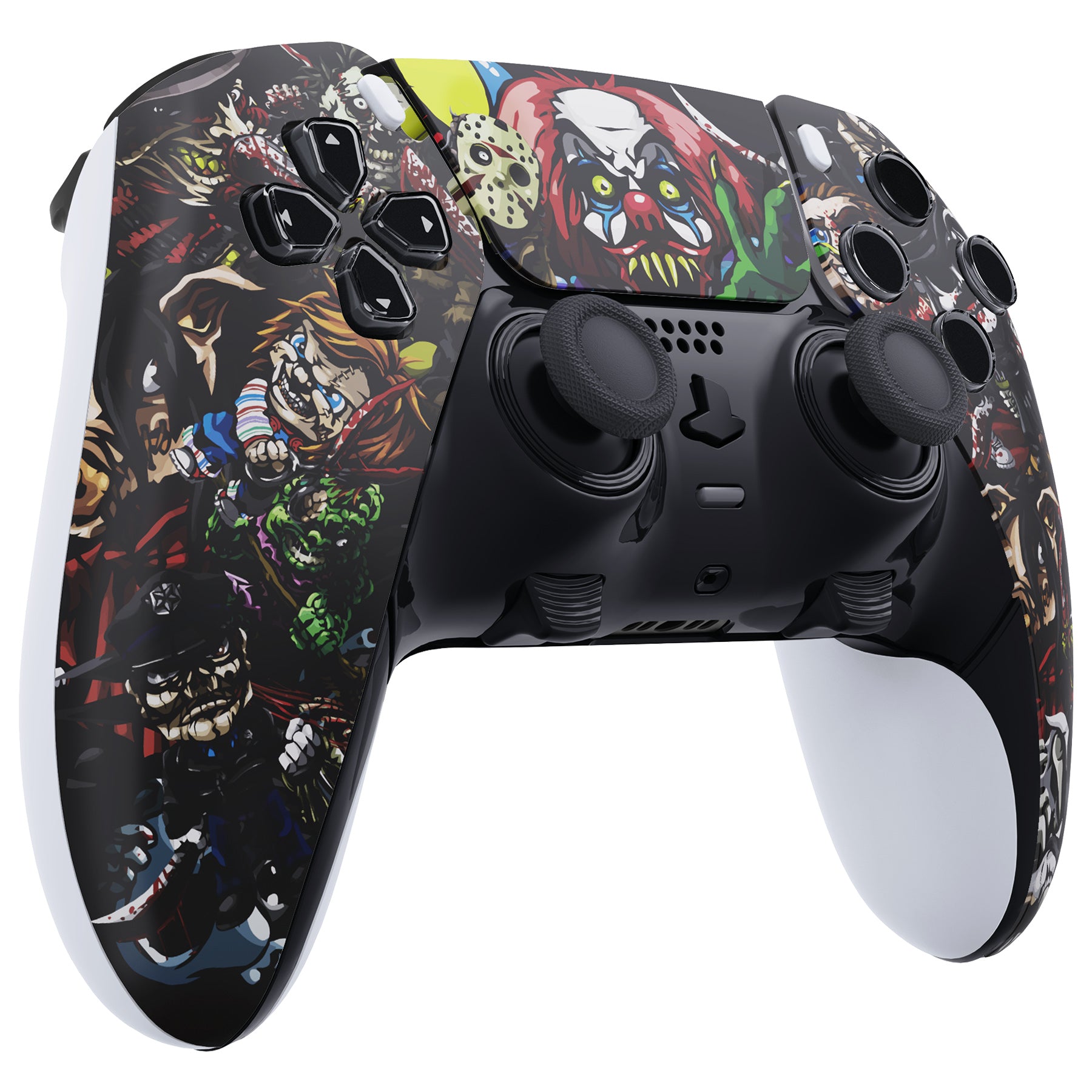 eXtremeRate Scary Party PS5 Edge Controller Faceplate Shell - DIY Replacement Left Right Front Housing & Touchpad Cover (MLREGT001) - Perfect for Gaming, Customization & Halloween Themed Parties