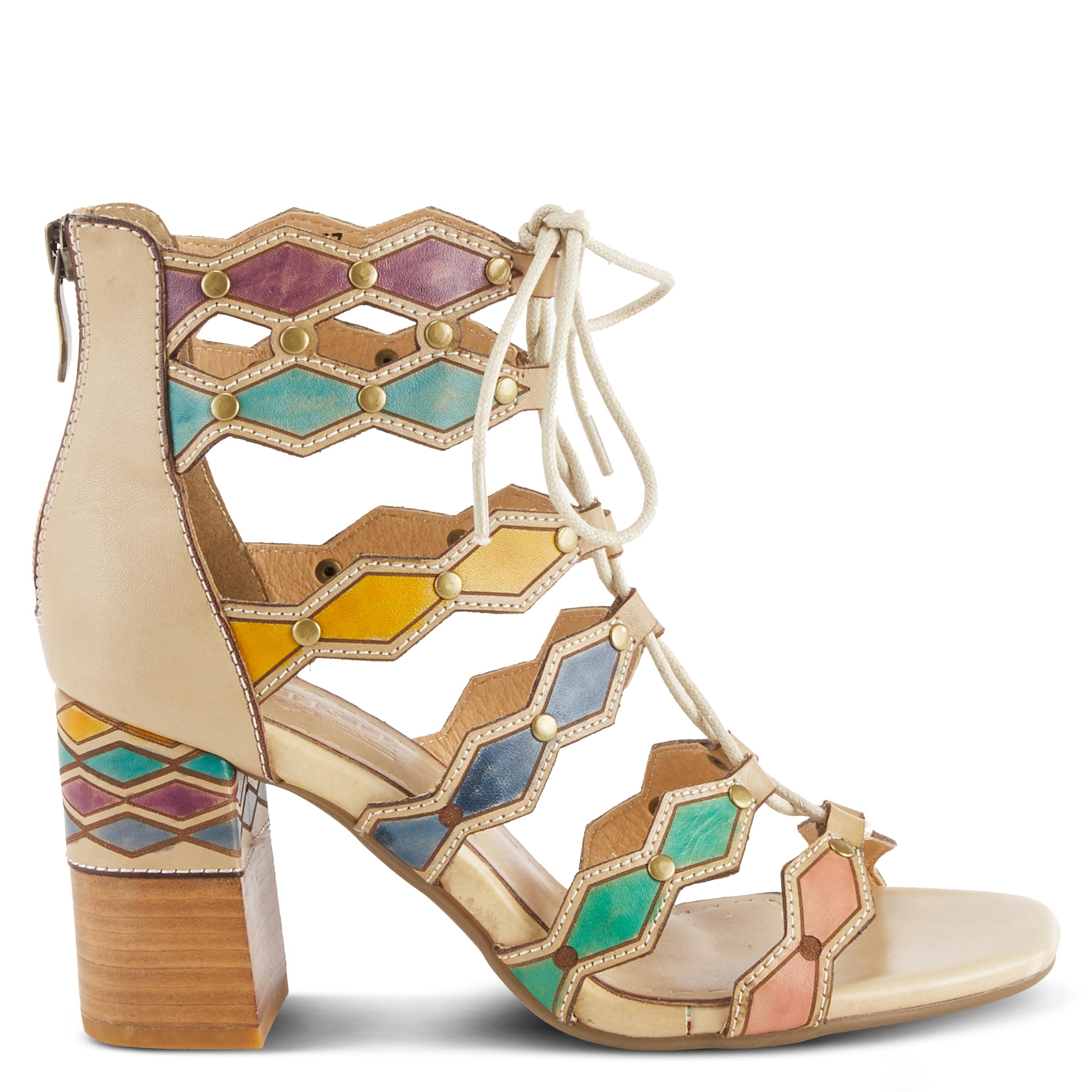 Spring Step L'Artiste Women's Art Deco Sandals - Comfortable & Stylish Open-Toe Shoes for Summer, Beach, and Casual Outings