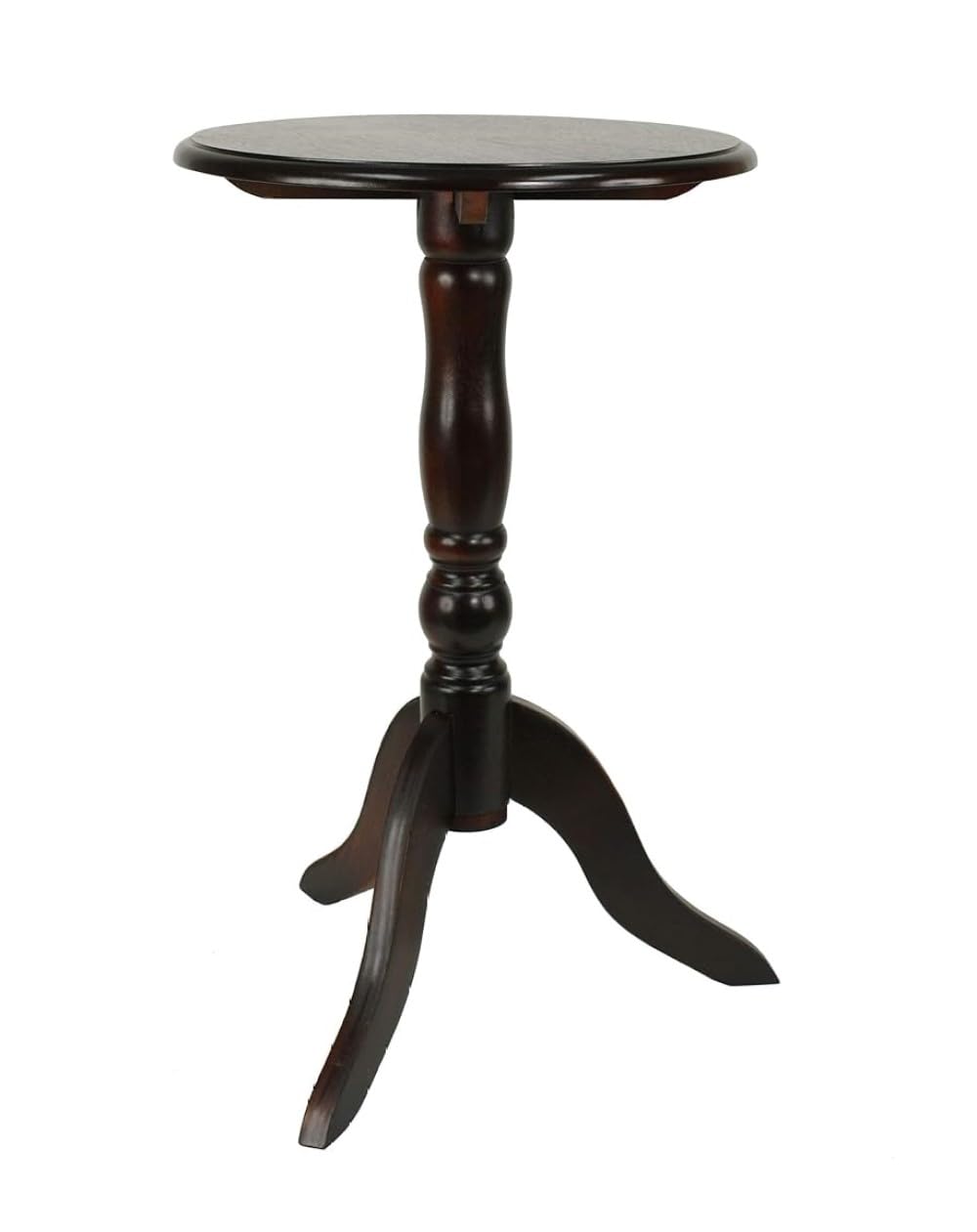 Aged Cherry Pedestal Accent Table 15x15x24 - Perfect for Living Room Decor