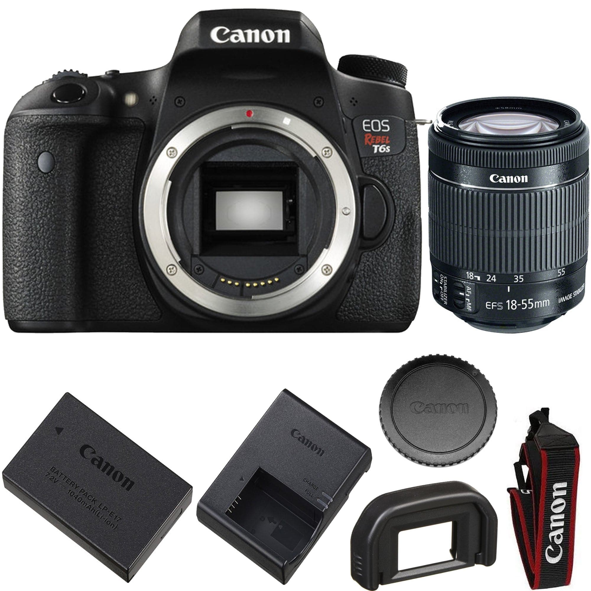 Canon EOS Rebel T6s DSLR Camera with EF-S 18-55mm IS STM Lens Kit - Professional Photography for Beginners, Travel & Family Portraits