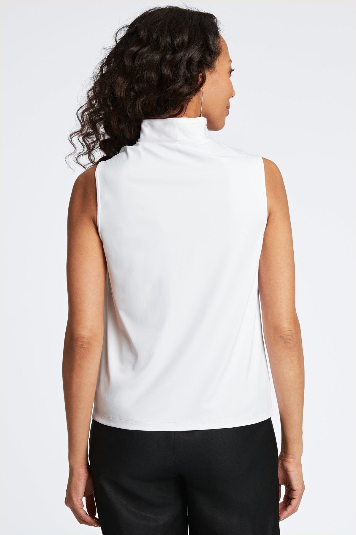 Tammy Knit Woven Ruffle Collar Sleeveless Layering Tank Top for Women - Summer Casual Wear, Layering Piece, Office Outfits & Date Night Fashion