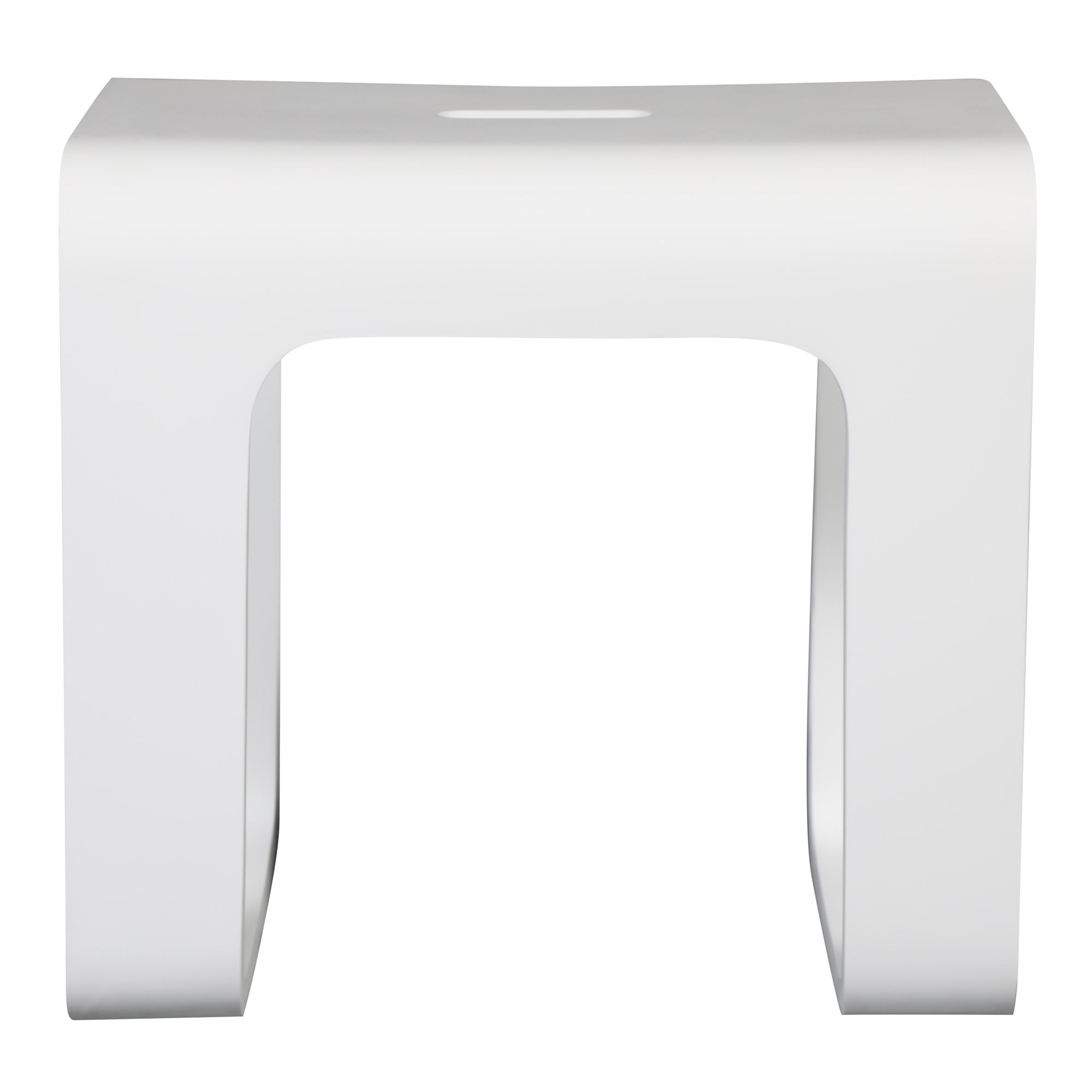Ancona 17-Inch Pure Acrylic Stone Shower Bench - Matte White - Waterproof Bathroom Seating for Spa, Sauna & Elderly Safety