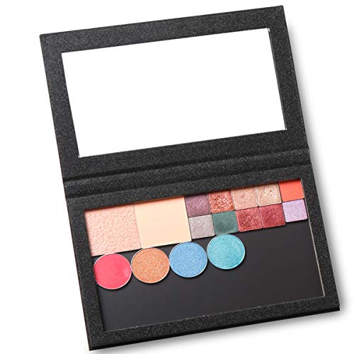 Magnetic Eyeshadow Makeup Palette - DIY Empty Makeup Case for Eyeshadow, Lipstick & Blush Powder - Matte Black Magnetic Pan - Perfect for Travel, Professional Makeup Artists & Home Organization