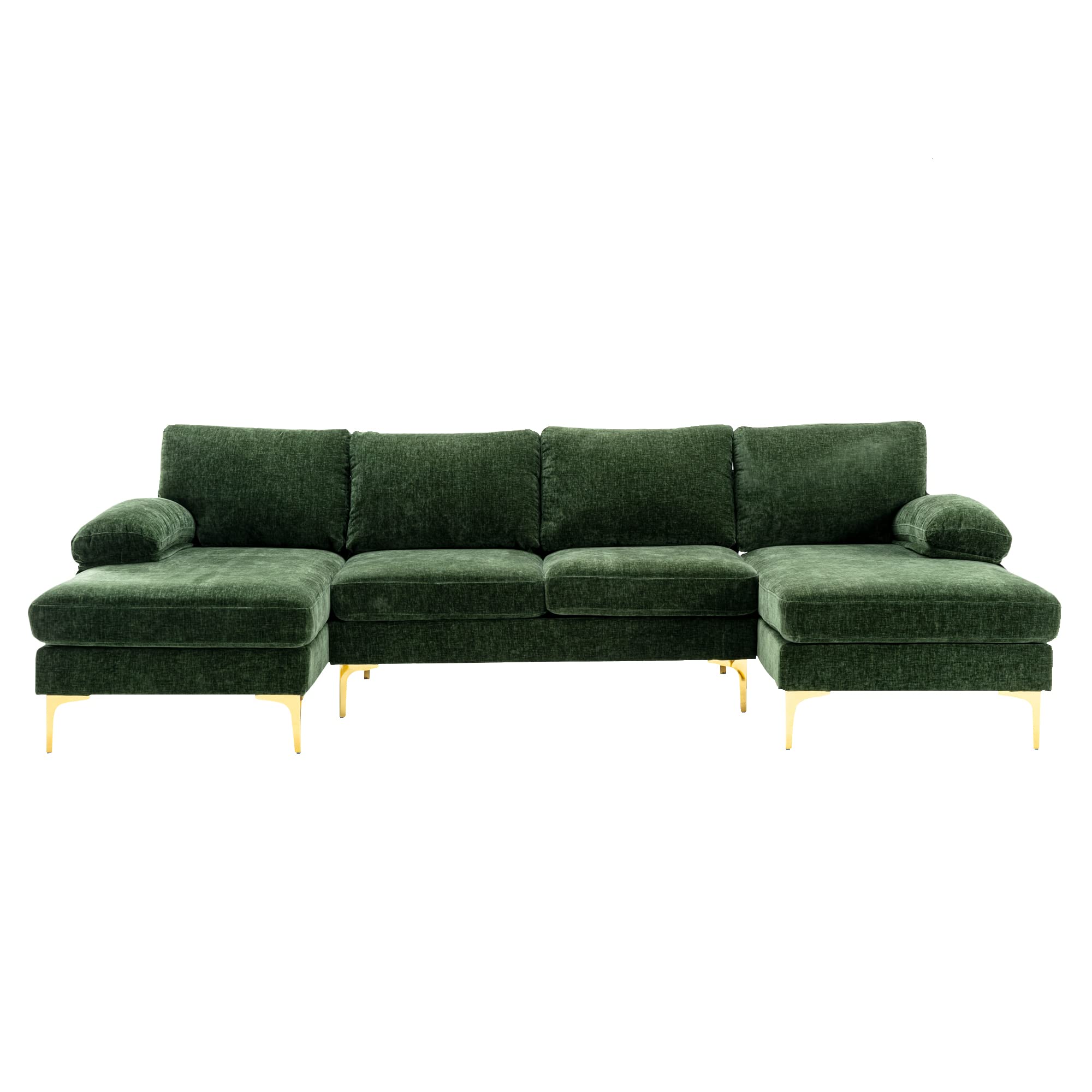 Convertible Sectional Sofa with Double Chaise Lounge - 110.63