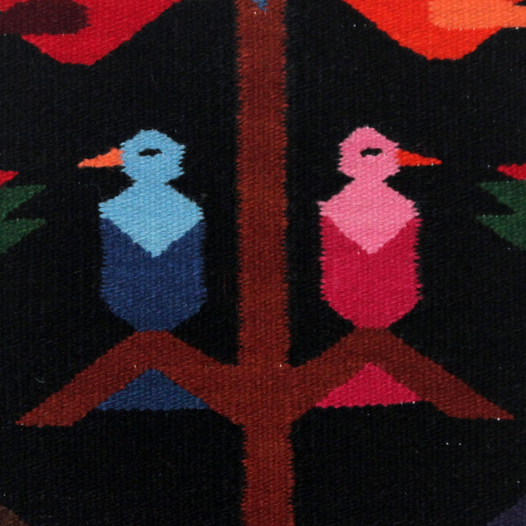 NOVICA Handwoven Swallows in The Night Wool Tapestry Wall Hanging - Bohemian Home Decor for Living Room, Bedroom & Office