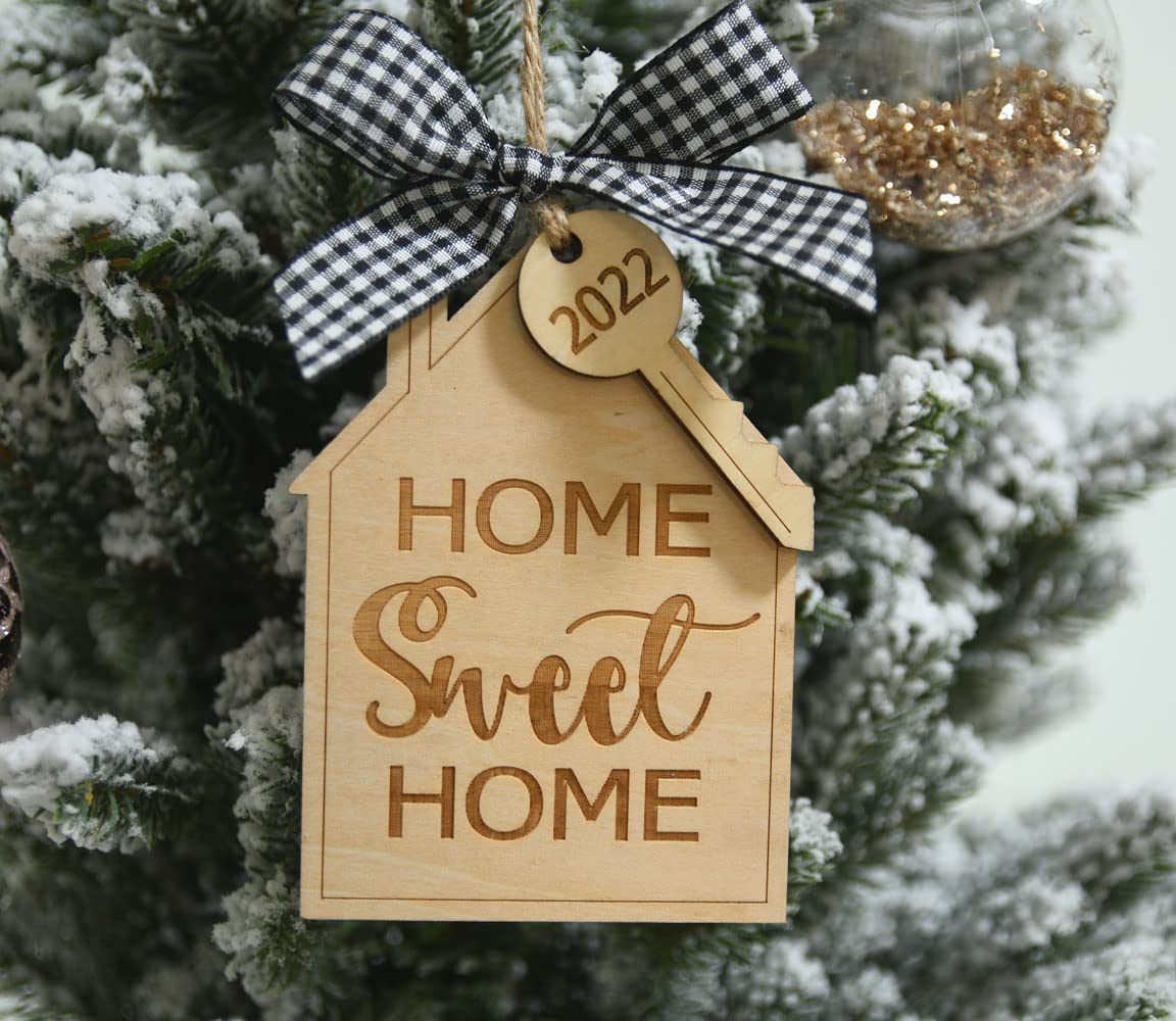 Farmhouse Christmas Ornaments 2023 - Rustic Holiday Decor for Tree, New Home Housewarming Gift - Perfect for Christmas Decorations & First Home Celebrations