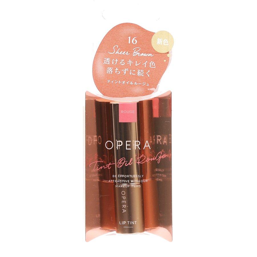OPERA Lip Tint N - 16 Sheer Brown Long Lasting Moisturizing Lip Stain (22g) - Natural Nude Lipstick for Everyday Wear & Makeup Looks