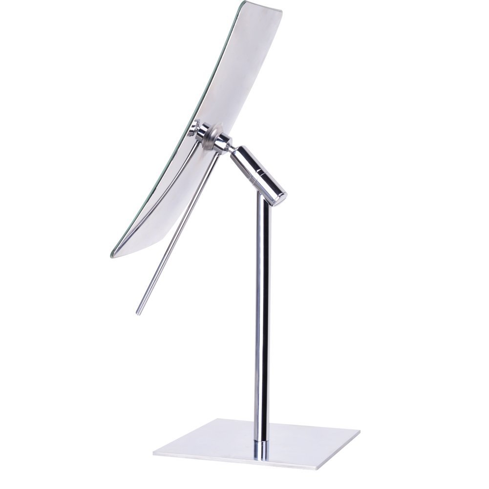 Mirror Image 82243 Minimalist Rectangular Vanity Mirror with 3X Magnification - Chrome Finish for Makeup, Grooming & Bathroom Decor