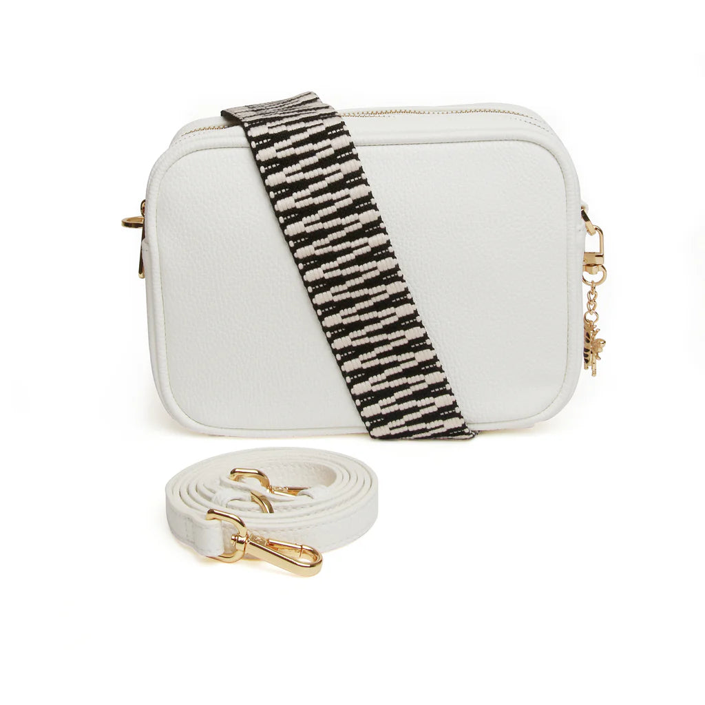 Alice Wheeler Soho Camera Crossbody Bag - Stylish & Durable White Leather Purse for Women | Perfect for Travel, Daily Use & Photography Enthusiasts