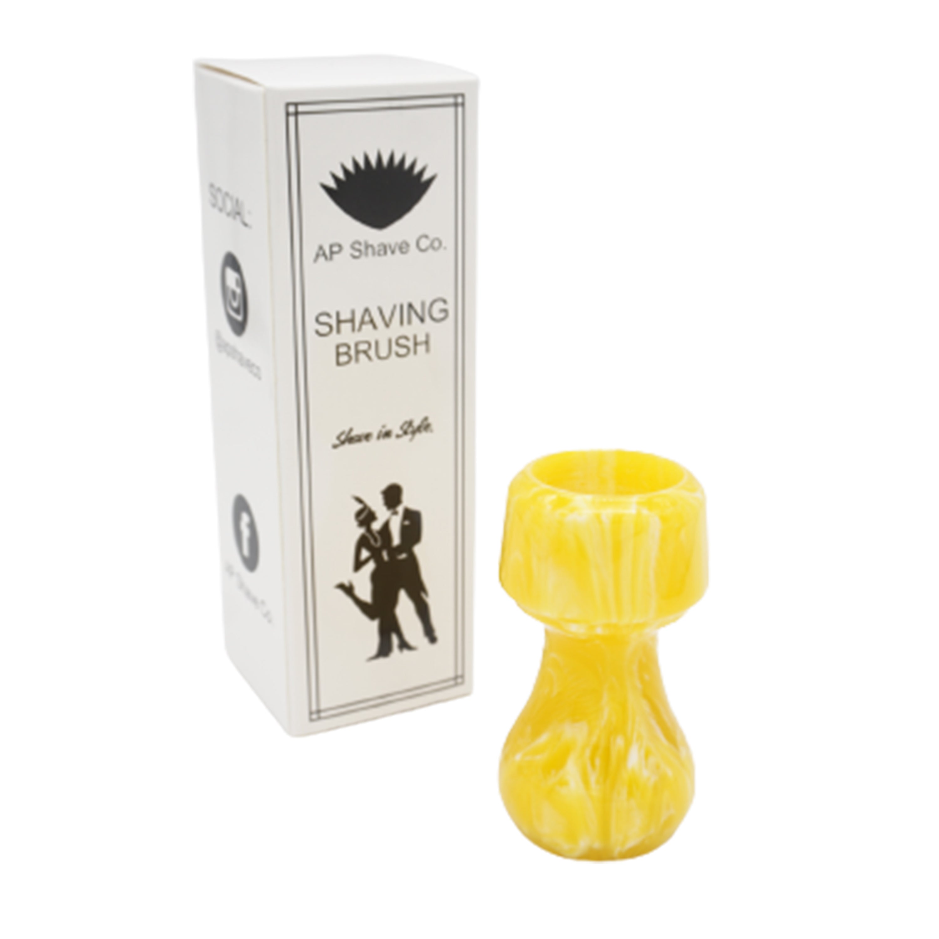 Premium Handcrafted Lemon Drop Shaving Brush Handle - Fits 24mm & 26mm Knots - Perfect for Wet Shaving & Grooming Gifts