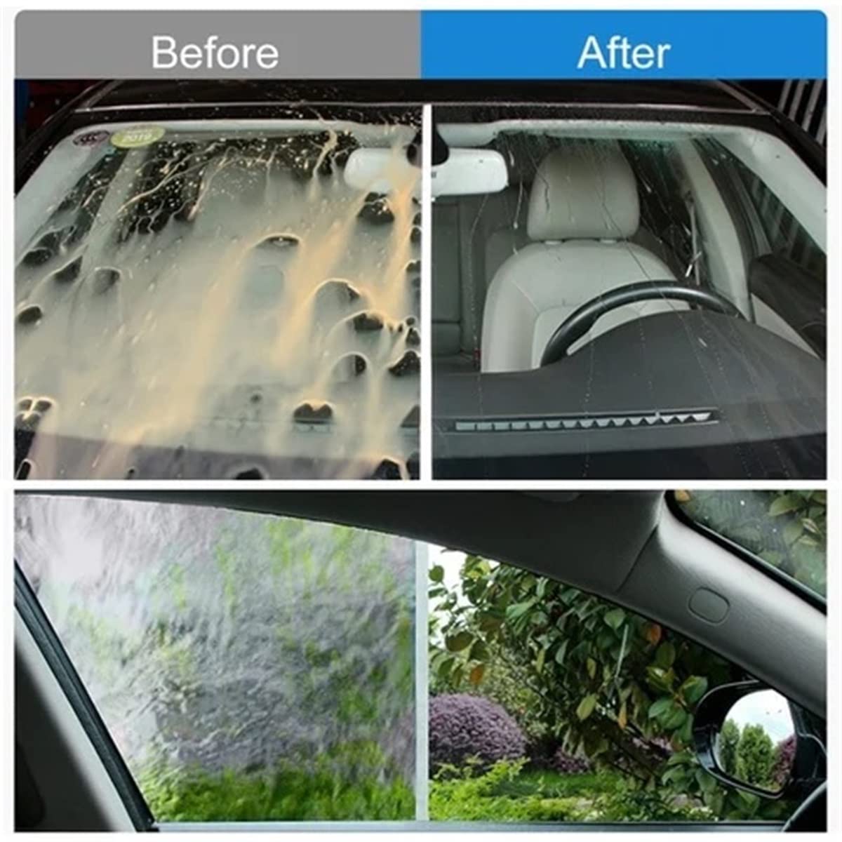 2023 New Model Car Glass Oil Film Cleaner with Sponge - Windshield Cleaning Paste, Water Spot Remover & Long-Lasting Protection (1PC) | Perfect for Auto Detailing, DIY Car Care & Professional Window Cleaning