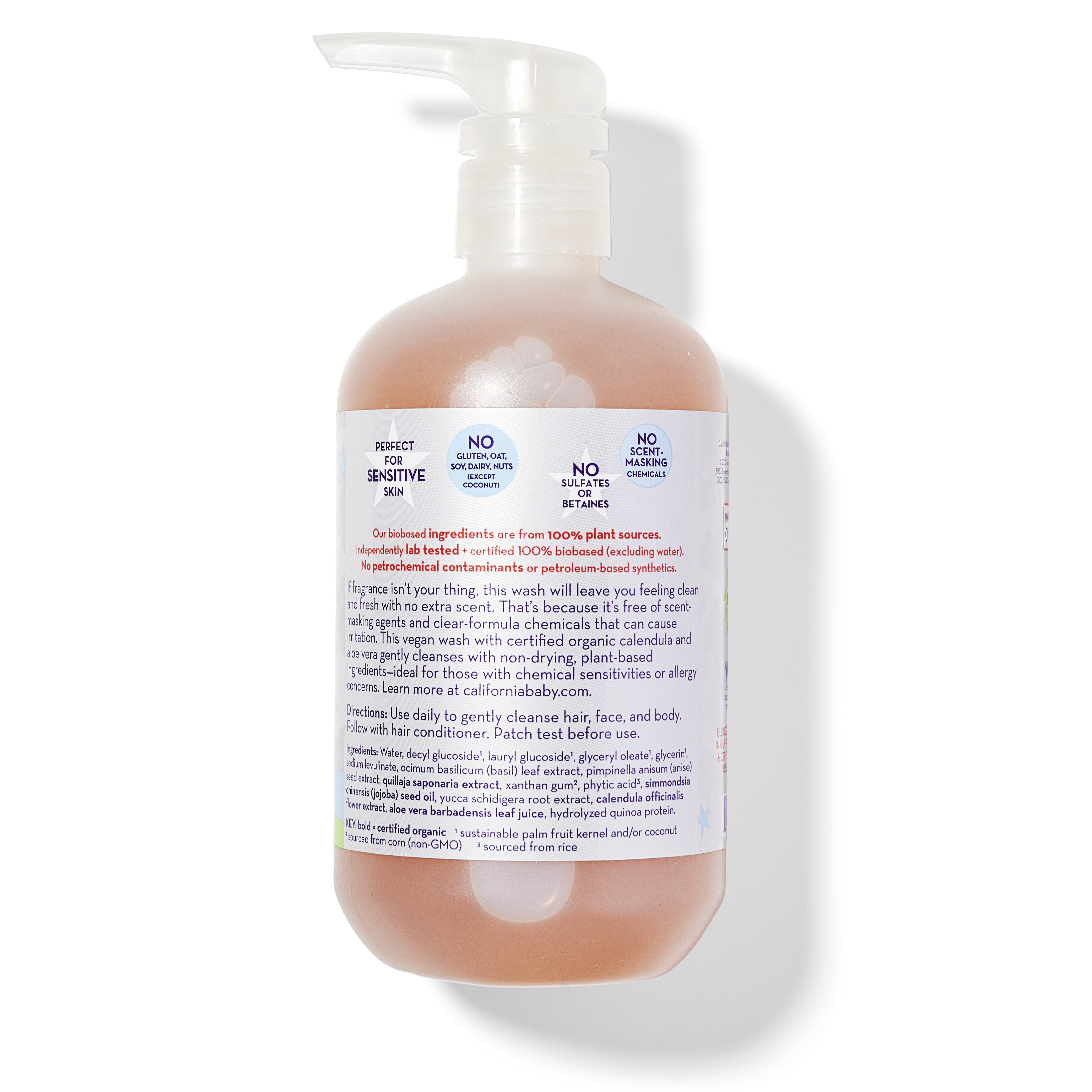 California Kids® #supersensitive™ Hypoallergenic Shampoo & Body Wash for Babies - Gentle Cleansing for Sensitive Skin, Tear-Free Formula - Perfect for Bath Time, Newborn Care & Eczema-Prone Skin