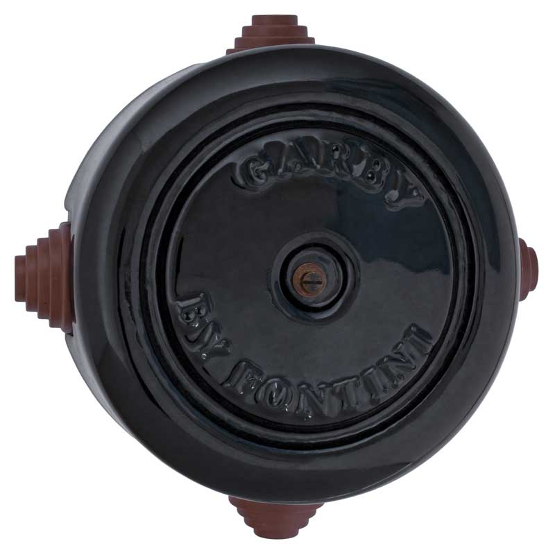 Black Porcelain Large 116mm Electrical Junction Box - Durable & Weatherproof for Home Wiring, Outdoor Lighting & DIY Electrical Projects