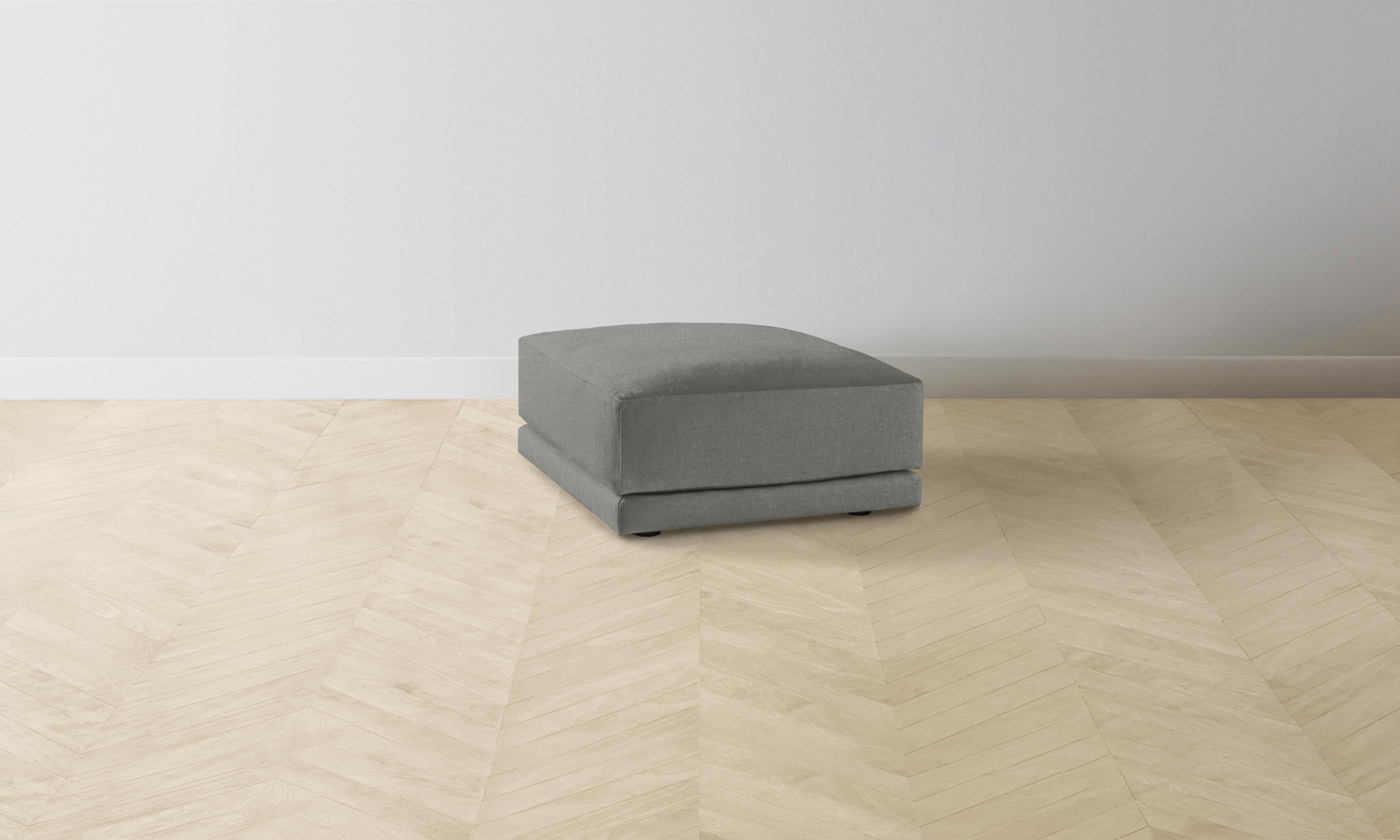 The Jones Ottoman - Premium Merino Granite Upholstered Footrest & Storage Bench | Perfect for Living Room, Bedroom, or Office Decor