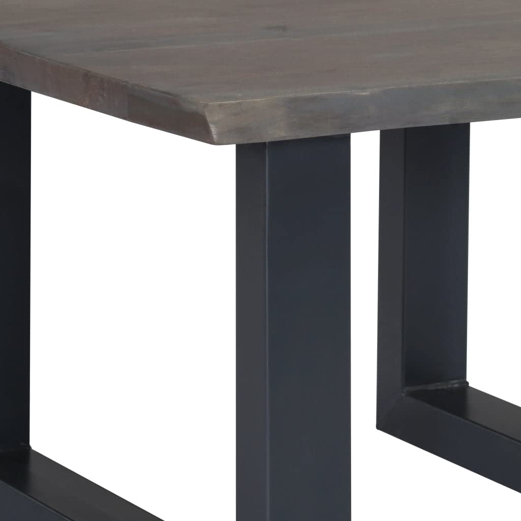 Square Coffee Table with Live Edges - 23.6