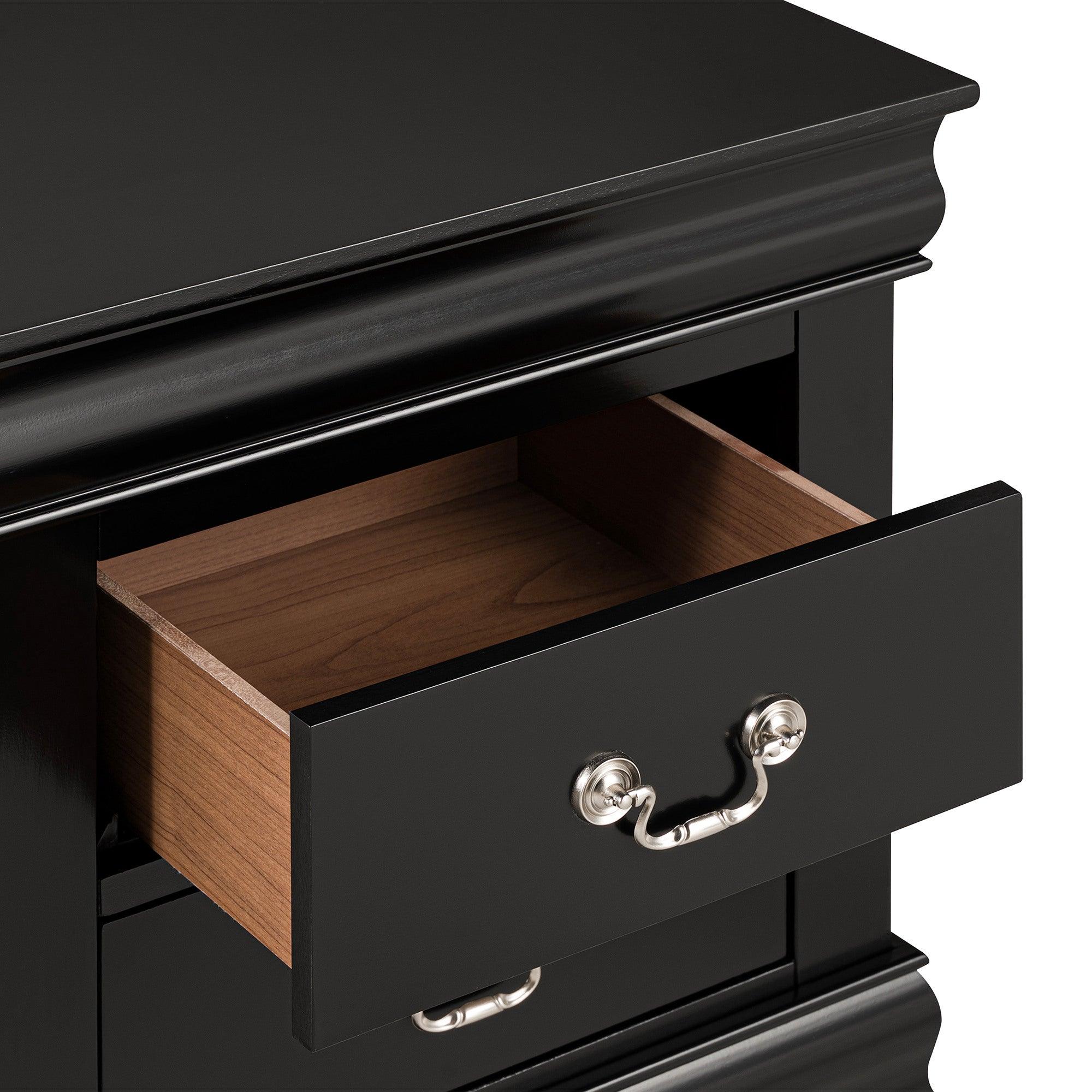 Louis Philippe Night Stand by Furniture of America - Elegant Bedside Table for Bedroom Decor, Storage & Organization